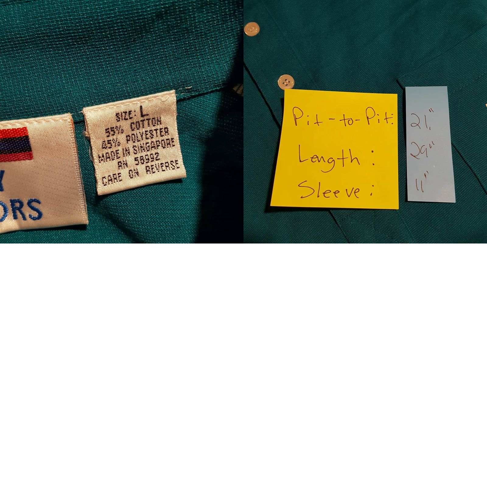 Altea VINTAGE Jimmy Connors Polo Shirt Teal Short Sleeve Knit Cotton Blend Cotton Men L Navy Blue 90s Tennis Retro Sports Polo Shirt Size US L / EU 52-54 / 3 - 8 Thumbnail