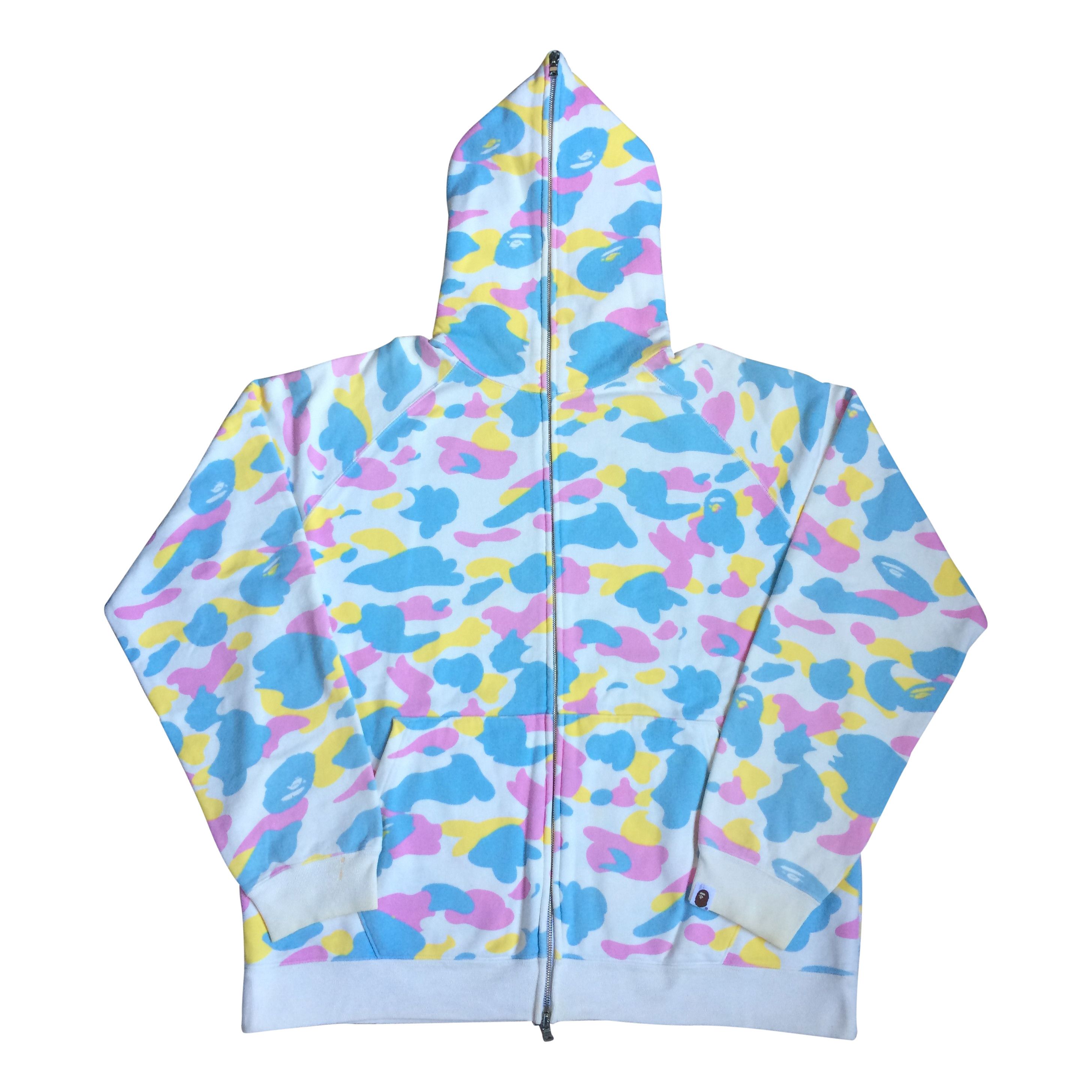 Bape OG Bape Cotton Candy Camo Full Zip Hoodie Size US L / EU 52-54 / 3 - 1 Thumbnail