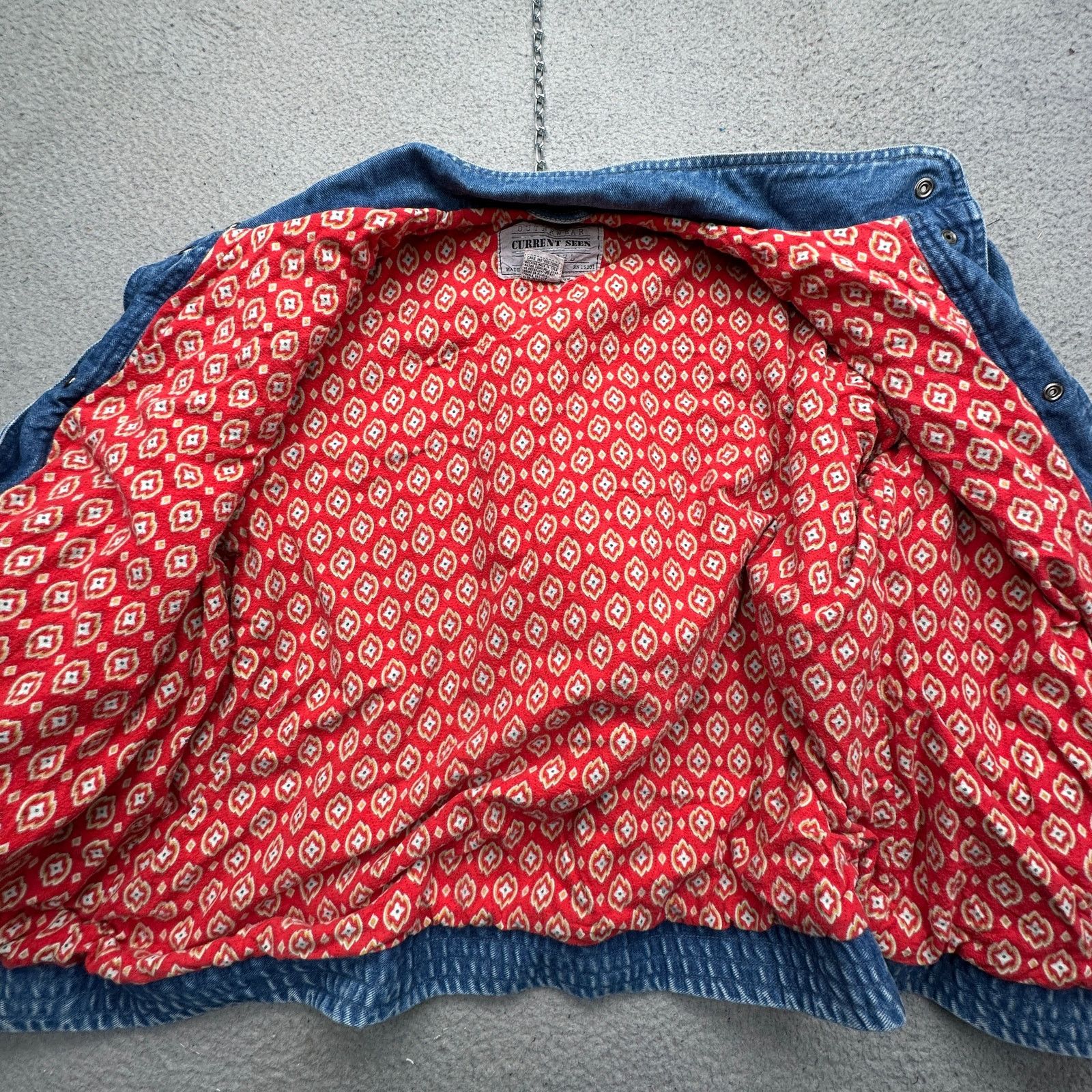 Other VTG Current Seen Denim Floral Lined Zip Bomber Jacket 18W 2X Size XXL / US 16-18 / IT 52-54 - 12 Thumbnail