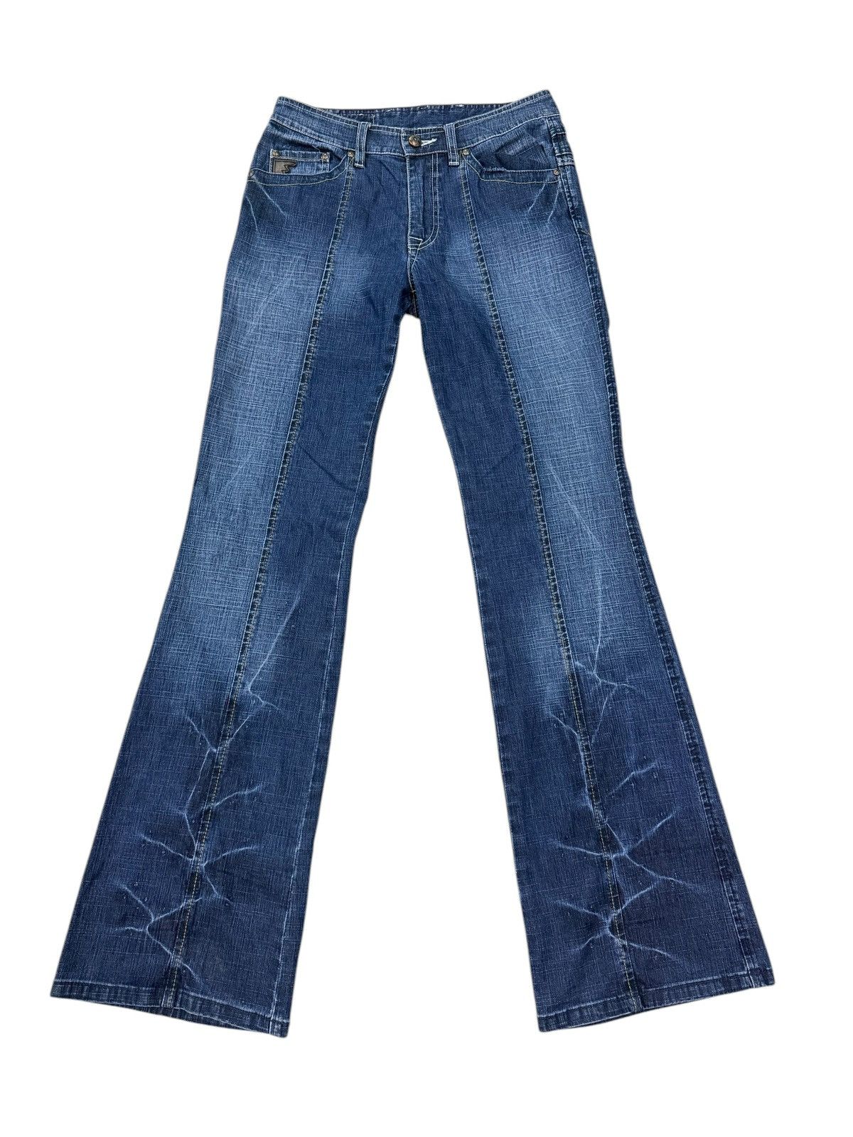 Designer CA CEST CA BLUE FLARE JEANS Size 29" - 5 Thumbnail