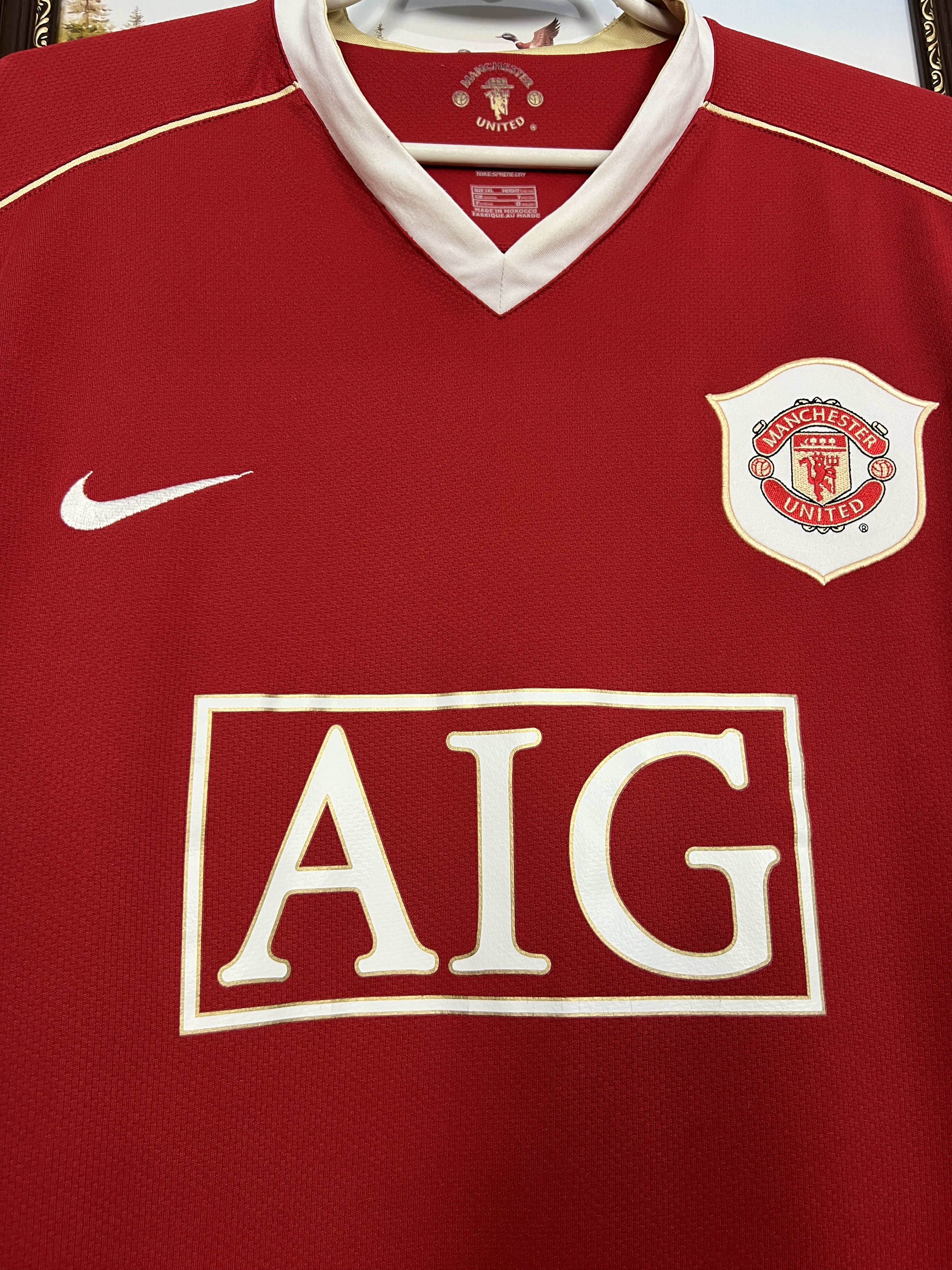 Nike Manchester United football shirt Soccer Jersey Trikot Sz 3XL Size US XXL / EU 58 / 5 - 3 Thumbnail