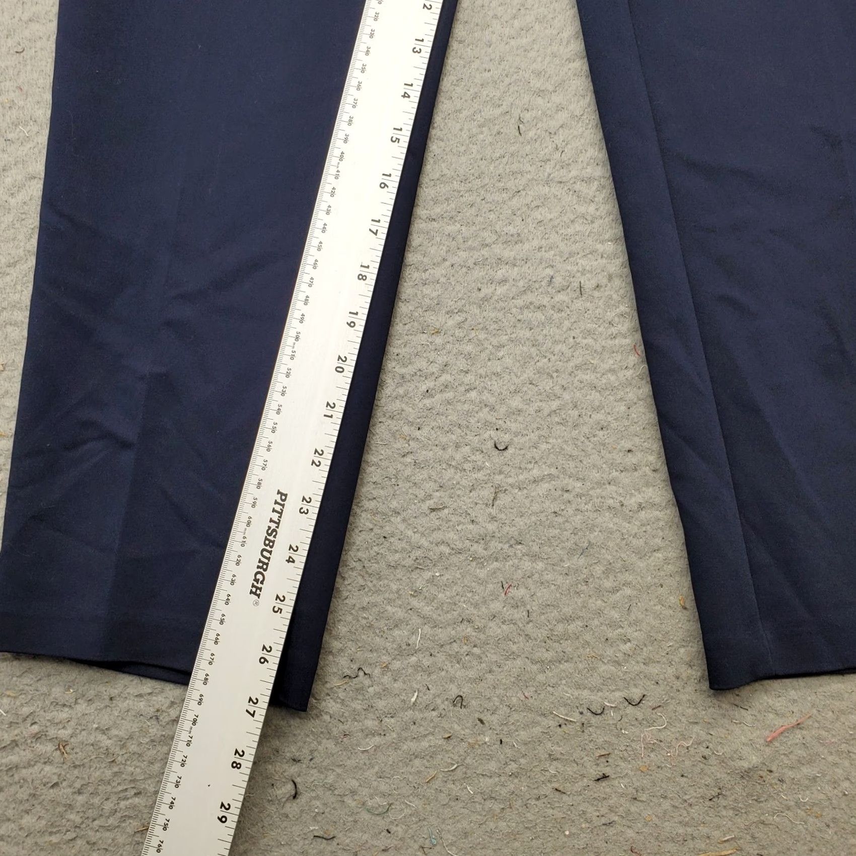 Vintage Rafaella Curvy Pants Womens 8 Navy Cotton Slash Pocket Straight Leg Hook & Eye Pants Womens Size 8 Navy Cotton Straight Leg Hook & Eye Size 30" / US 8 / IT 44 - 4 Thumbnail