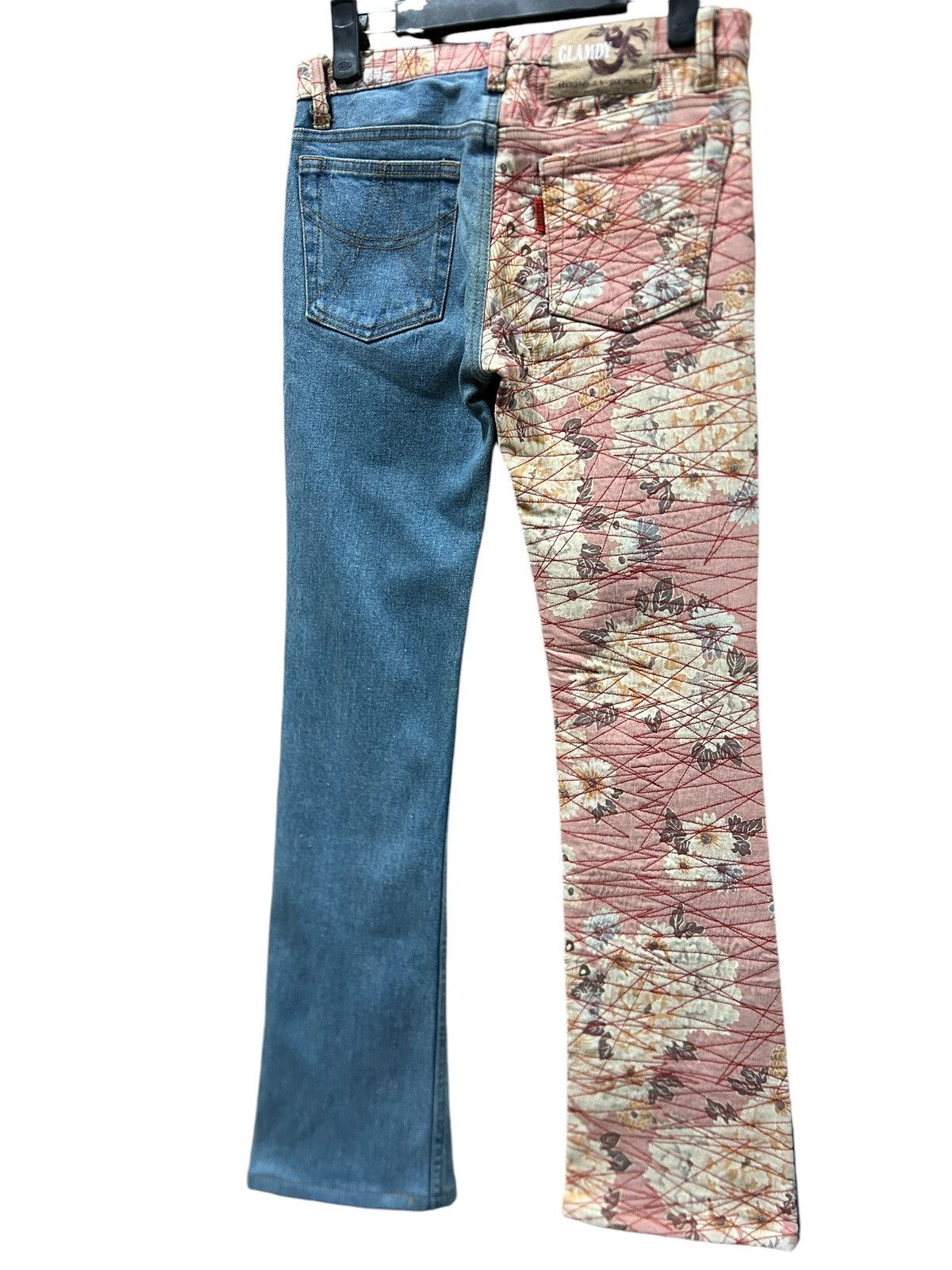 Japanese Brand × Kamakura Vintage Glamdy Japan Embroidery Sukajan Flowers Jeans Size US 28 / EU 44 - 7 Thumbnail