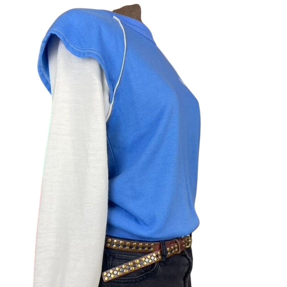 Vintage 80’s JULIE GIRL Layered Sweatshirt Womens (M) Soft Crew USA Size M / US 6-8 / IT 42-44 - 2 Thumbnail