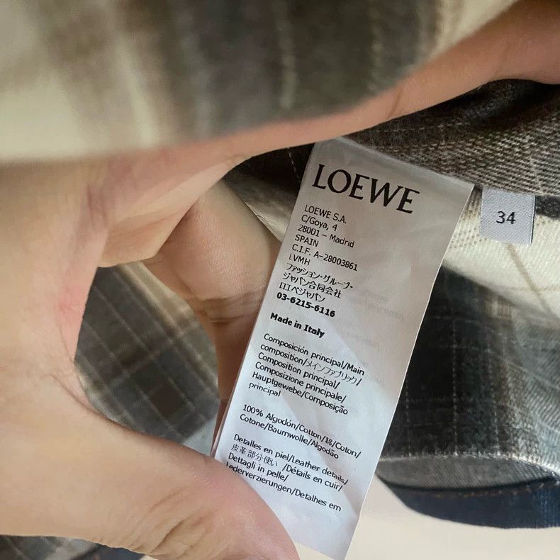 Loewe LOEWE Turned collar patchwork design denim jacket Size XXS / US 00 / IT 34 - 4 Thumbnail