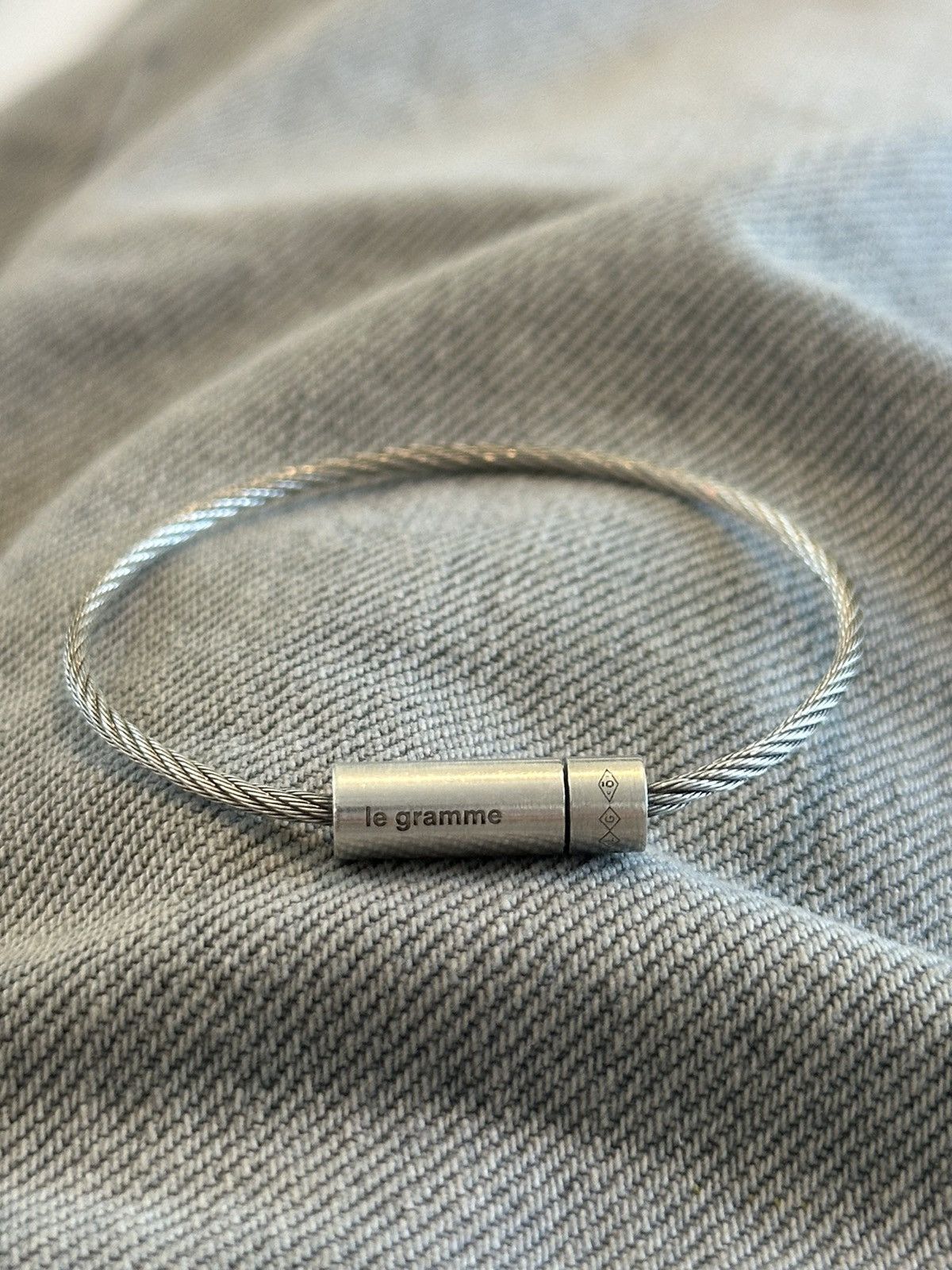 Le Gramme LE GRAMME Silver Cable ‘Le 7g’ Bracelet Size ONE SIZE - 2 Thumbnail