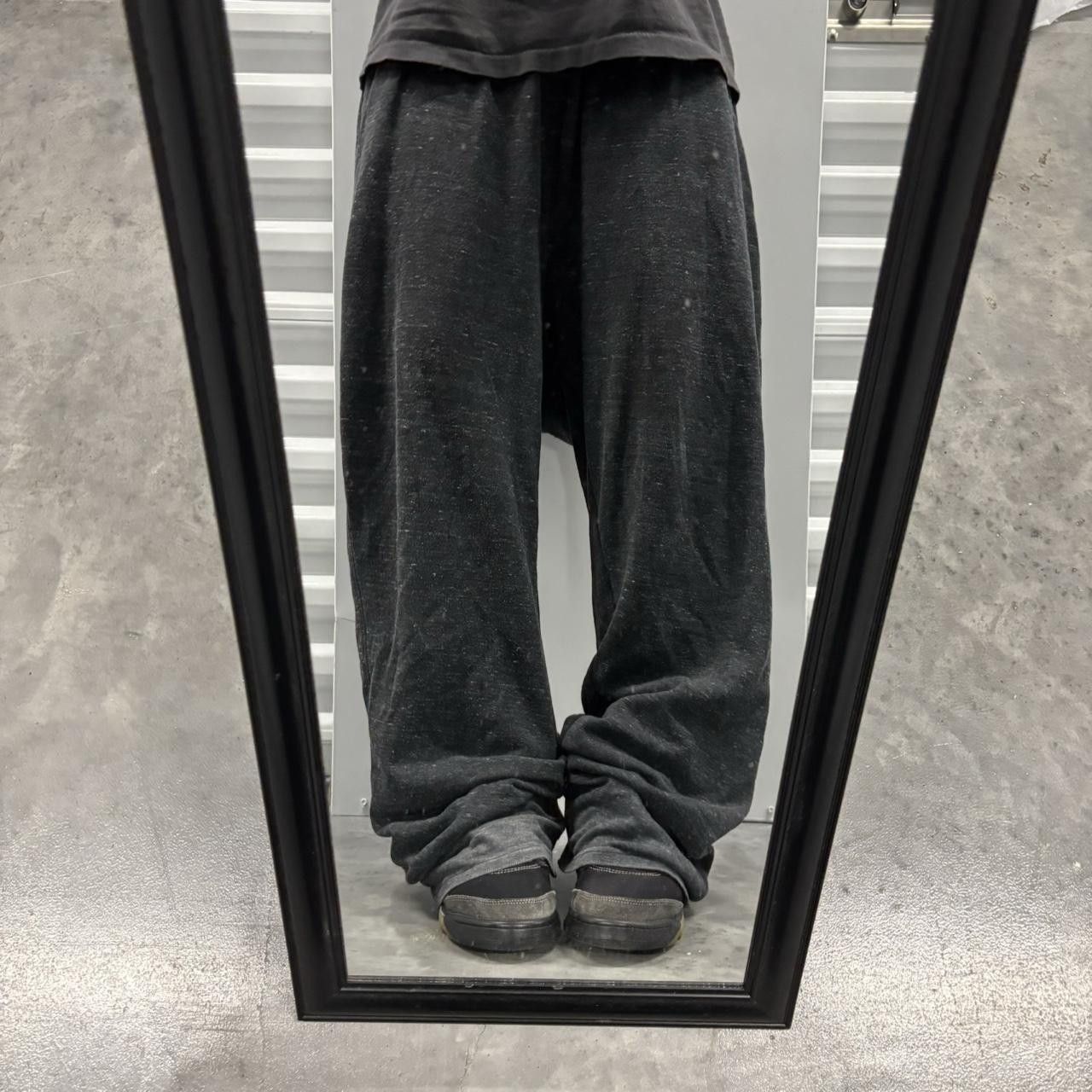Japanese Brand × Vintage Crazy Vintage Y2K/2000s Baggy Dark Grey Loose Fit Skater Essential Sweatpants! Size US 36 / EU 52 - 1 Thumbnail