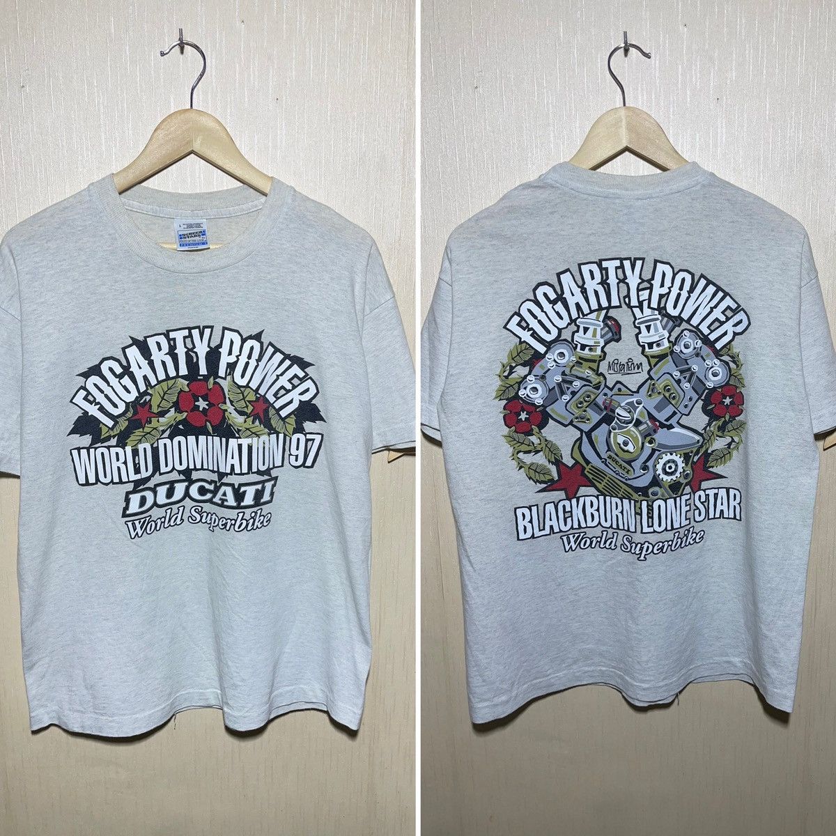 Ducati × Vintage Ducati Vintage Racing T shirt 90s Fogarty Size US L / EU 52-54 / 3 - 1 Thumbnail