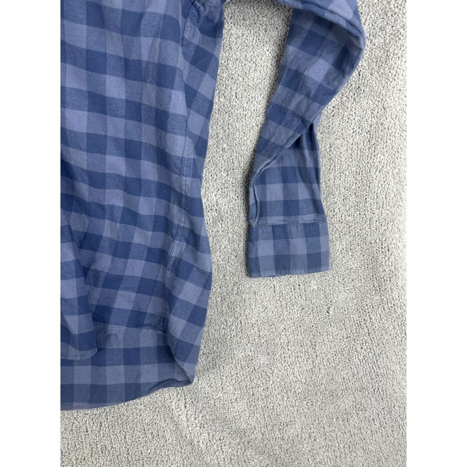 Charles Tyrwhitt Charles Tyrwhitt Shirt Mens Large Blue Check Gingham Button Down Classic Fit Size US L / EU 52-54 / 3 - 3 Thumbnail