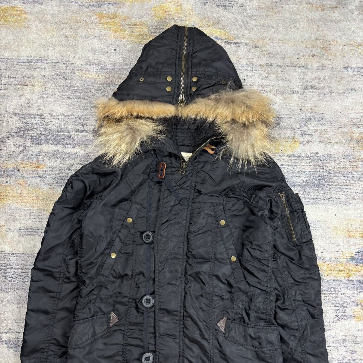 GOA Goa raccoon fur hoodie parka jacket double zipper Size US M / EU 48-50 / 2 - 10 Thumbnail