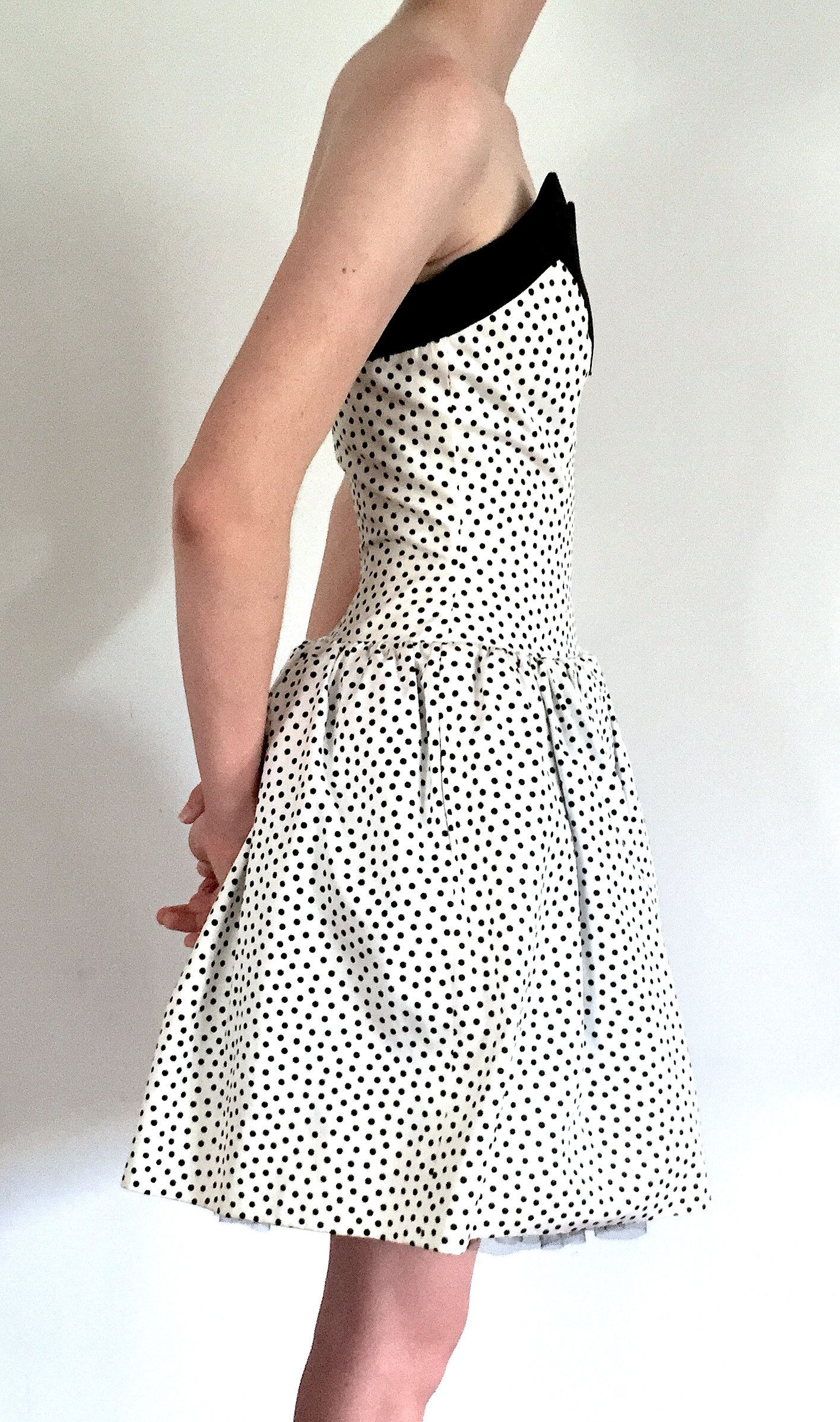 Lanvin Vintage Lanvin Cocktail Dress w/Polka Dots, IT 36 Size XS / US 0-2 / IT 36-38 - 4 Thumbnail