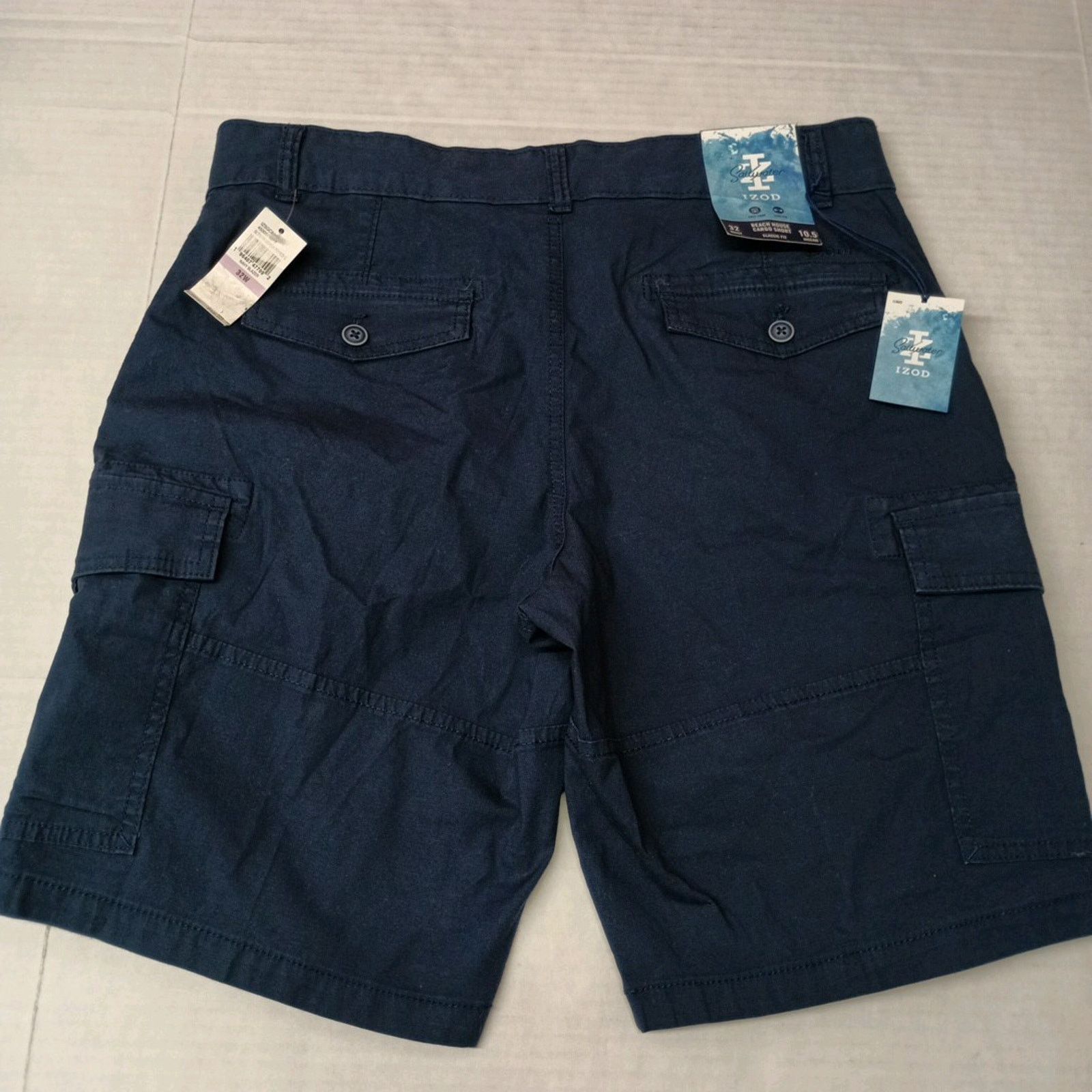 Izod Izod Men's Saltwater Beach House Cargo Shorts Navy Size 32 Size US 32 / EU 48 - 4 Thumbnail