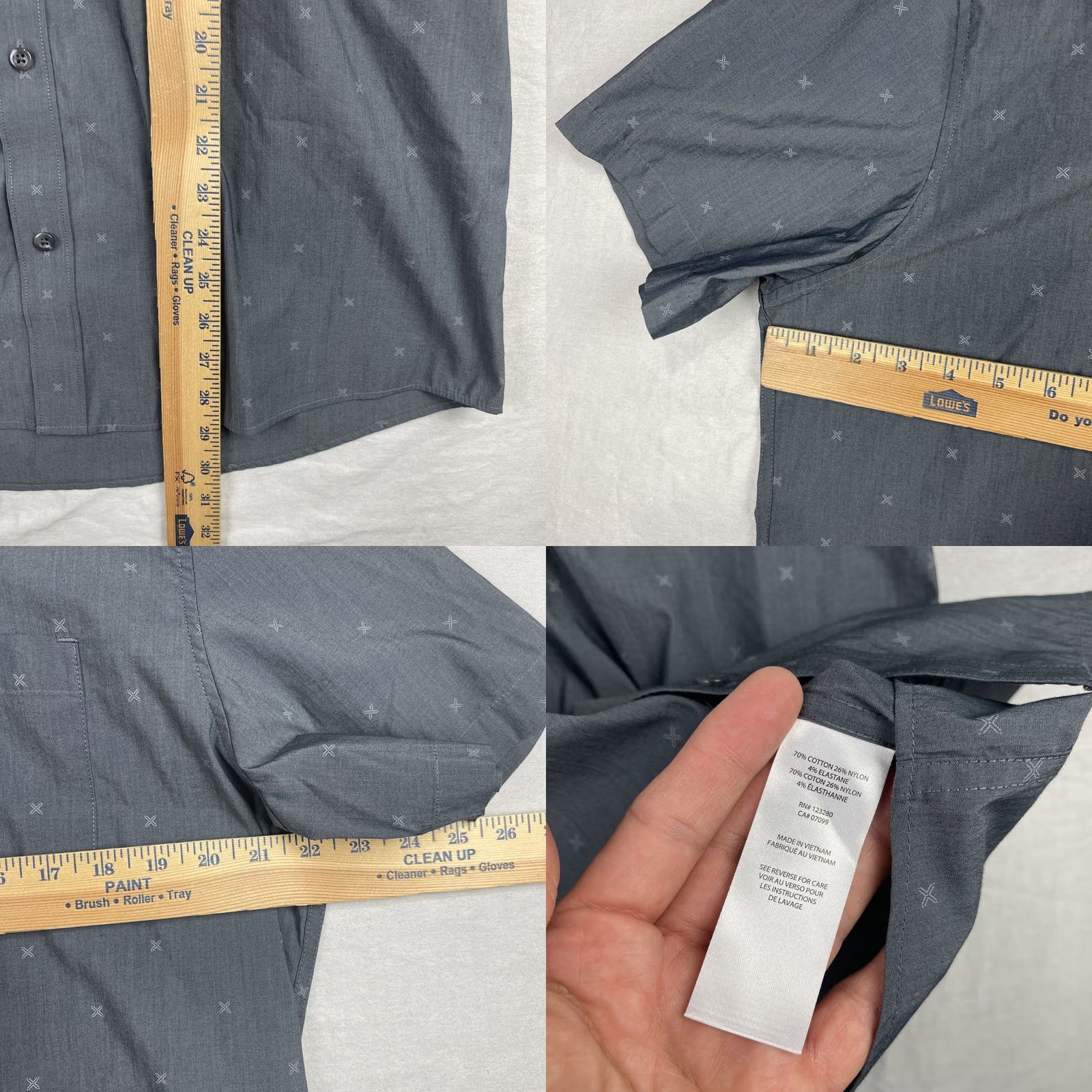 TravisMathew Travis Mathew Shirt Mens Large Black TM Stretch Button Up Short Sleeve Pocket Size US L / EU 52-54 / 3 - 8 Thumbnail