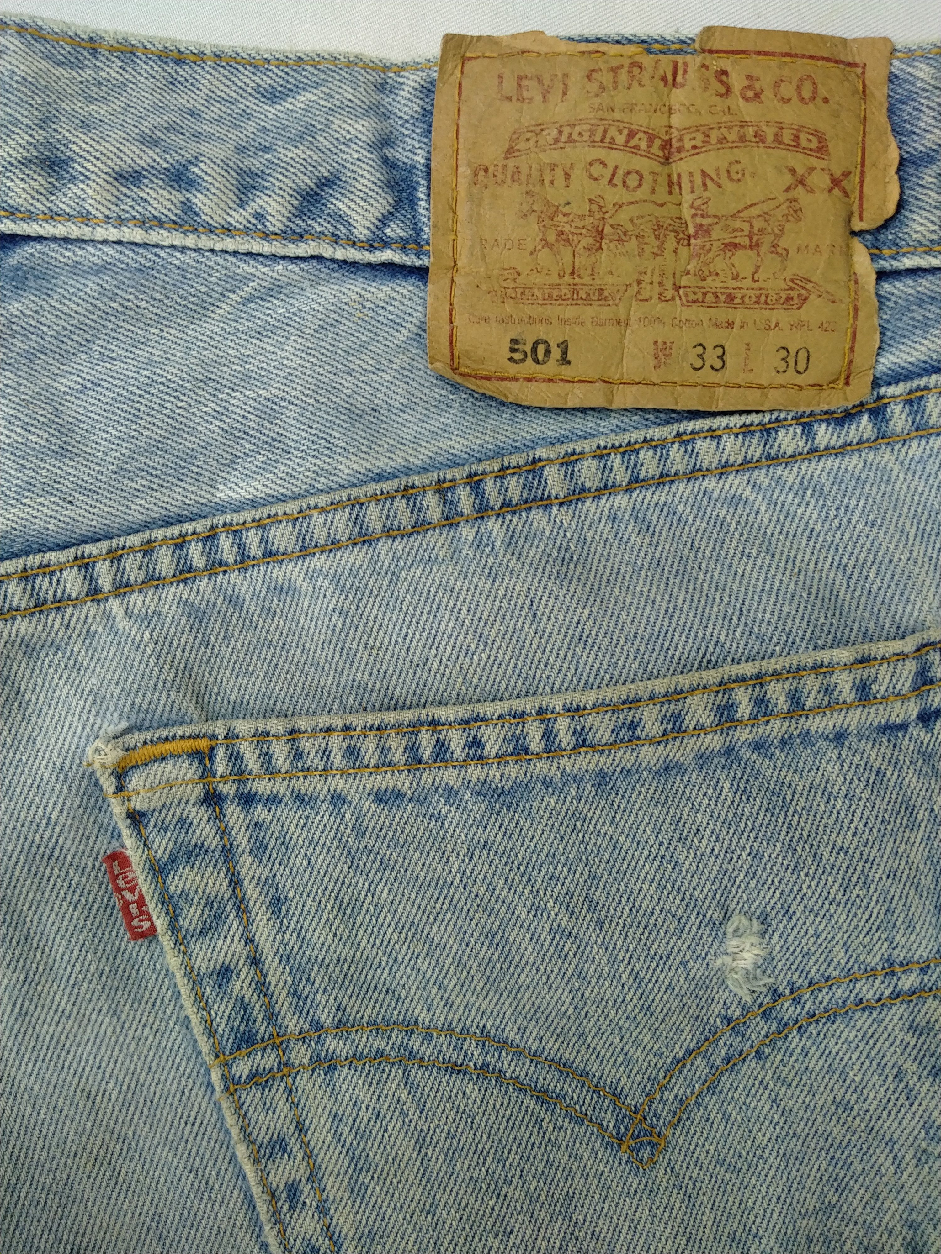 Levi's Vintage Levi's 501 Dirty Ripped Denim 32 x 30 -JN505 Size US 32 / EU 48 - 9 Thumbnail