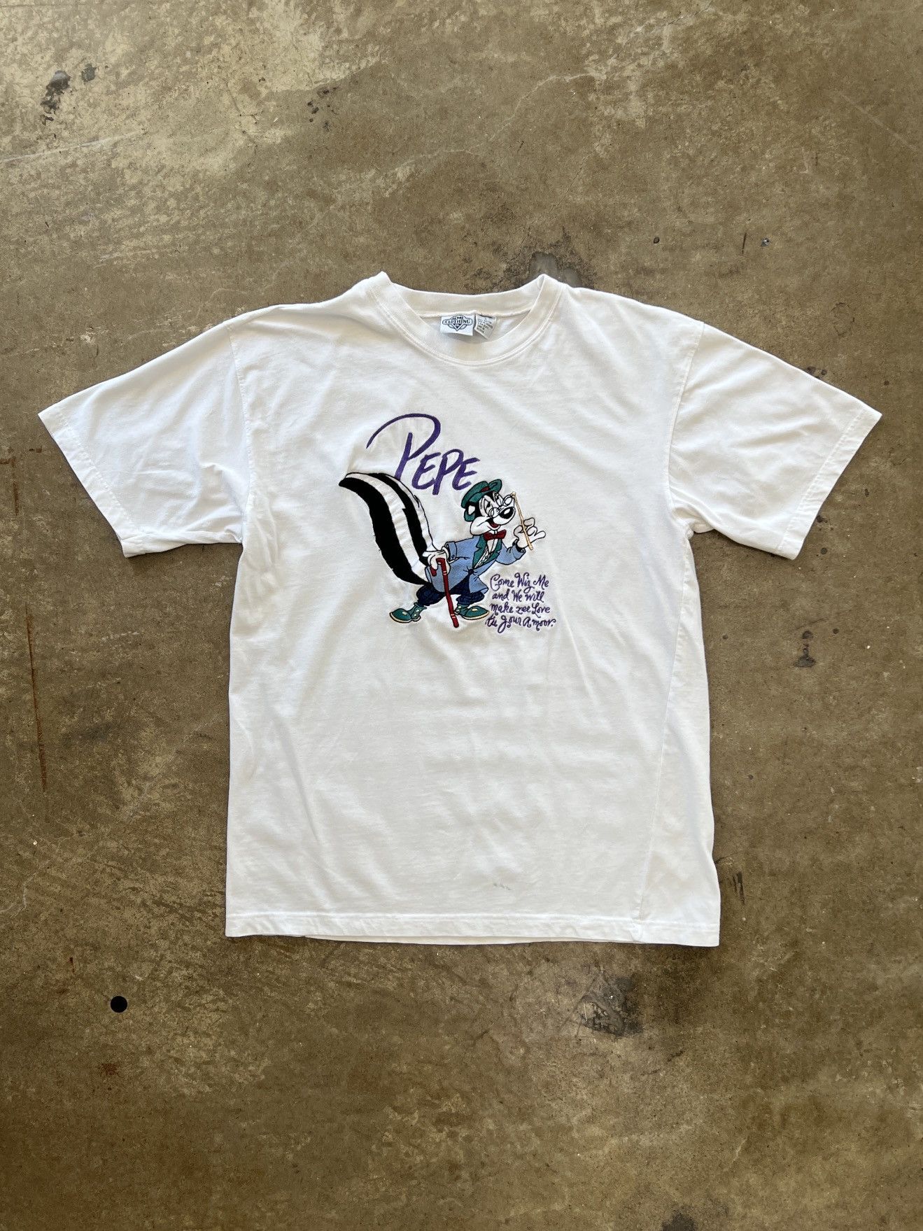 Warner Bros Vintage 90s Looney Tunes Pepe Le Pew Acme Clothing Tag Large Size US L / EU 52-54 / 3 - 2 Thumbnail