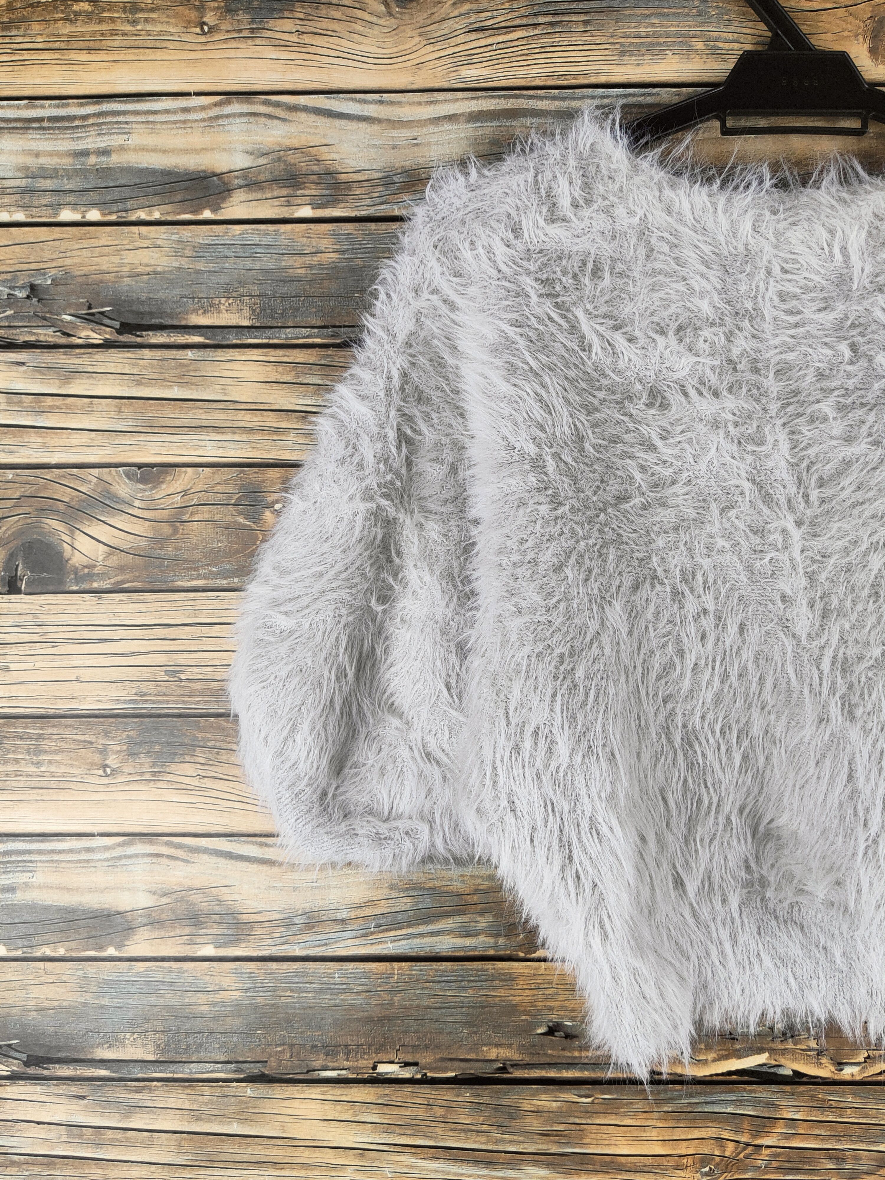 Japanese Brand DL r.p.s Gray Fur Mohair Knitwear #46-460 Size M / US 6-8 / IT 42-44 - 8 Thumbnail