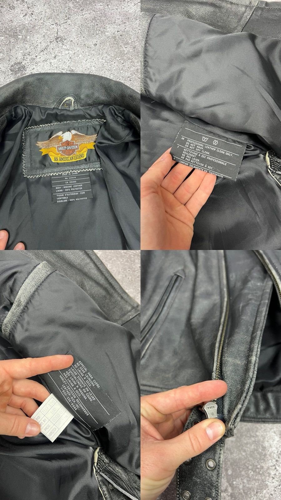 Harley Davidson CRAZY Vintage Harley Davidson Leather Motorcycle Jacket Size US L / EU 52-54 / 3 - 14 Thumbnail