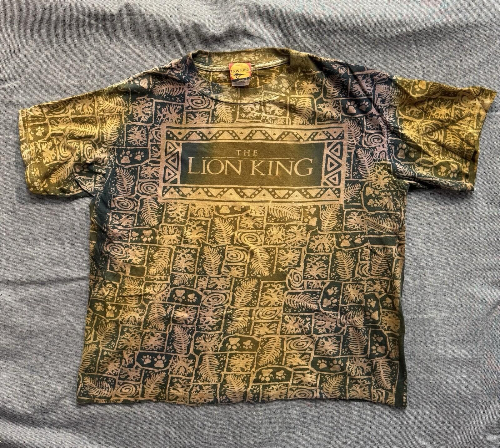 Disney Vintage 90s Disney The Lion King AOP Single Stitch T-Shirt L Size ONE SIZE - 1 Thumbnail