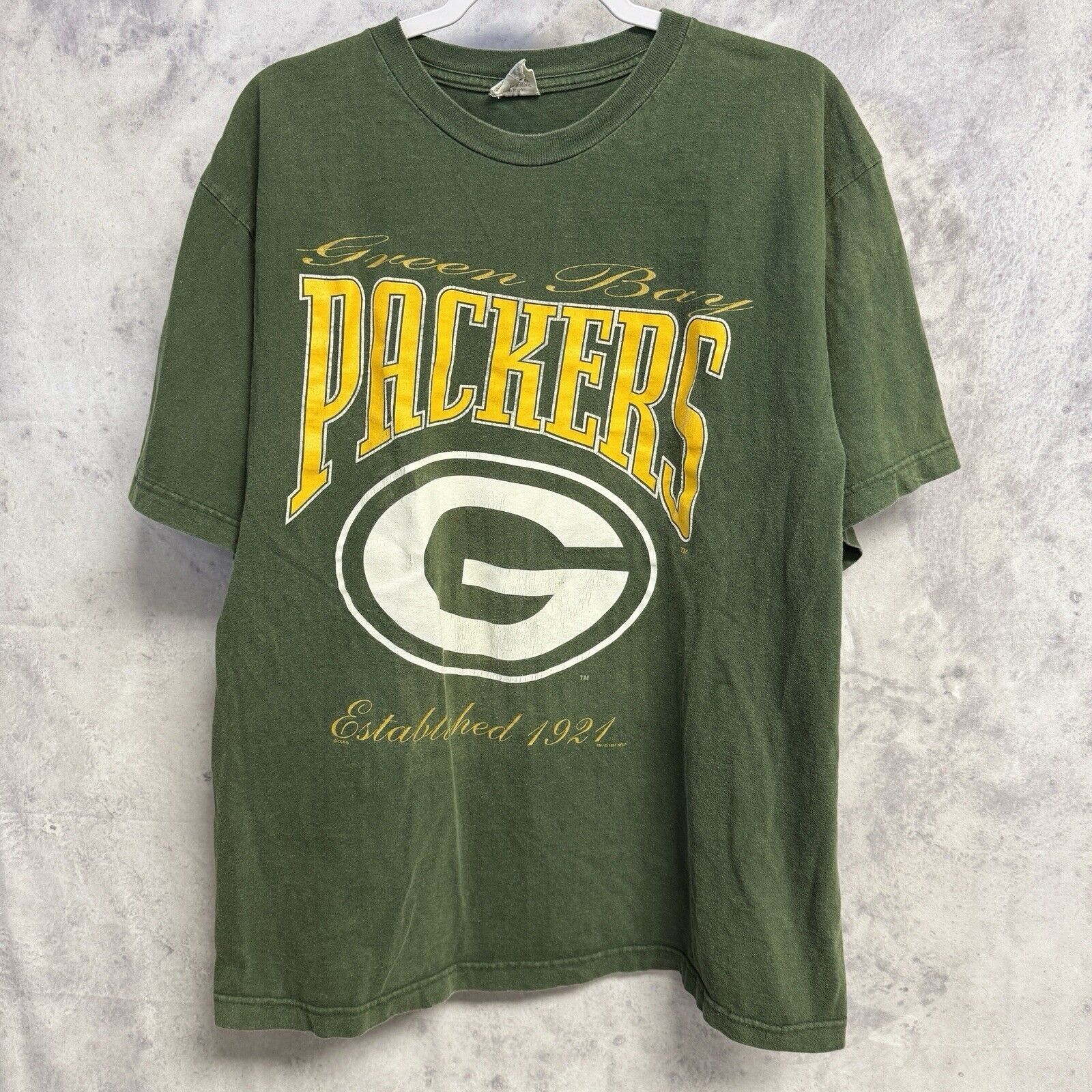 NFL Vintage 90s Green Bay Packers T Shirt Mens XL Green NFL Team Size US XL / EU 56 / 4 - 1 Thumbnail