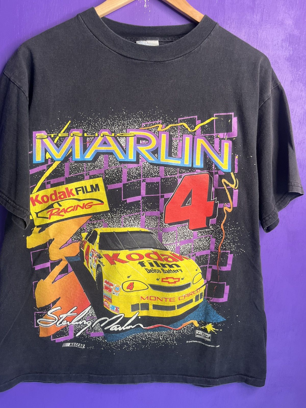 NASCAR × Vintage Vintage 90s Sterling Martin Kodak NASCAR t-shirt Size US L / EU 52-54 / 3 - 3 Thumbnail