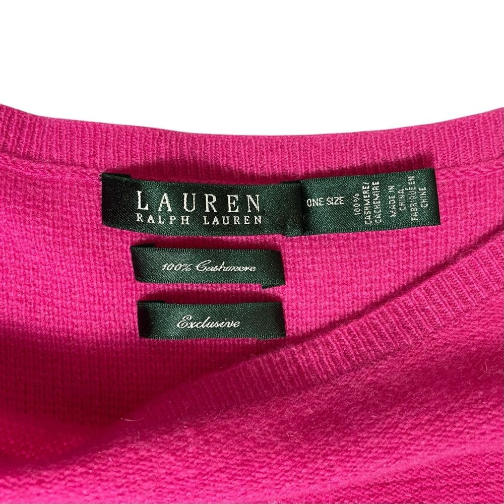 Ralph Lauren Ralph Lauren Pink Cashmere Poncho One Size Size ONE SIZE - 6 Thumbnail