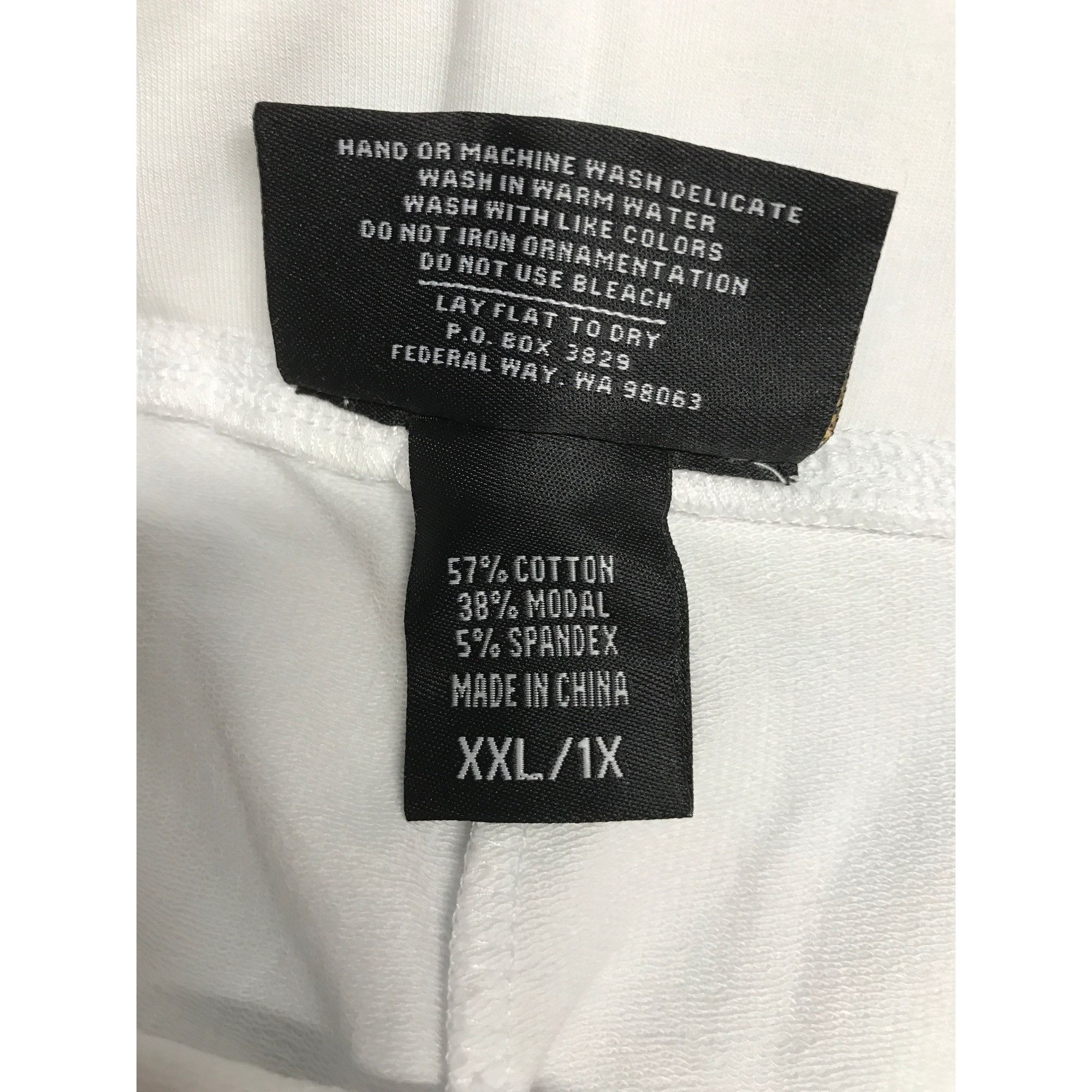 Designer CHRISTINE ALEXANDER XXL WHITE Cotton Pant Dance Yoga Gym Tr Size 42" / US 20 - 5 Thumbnail
