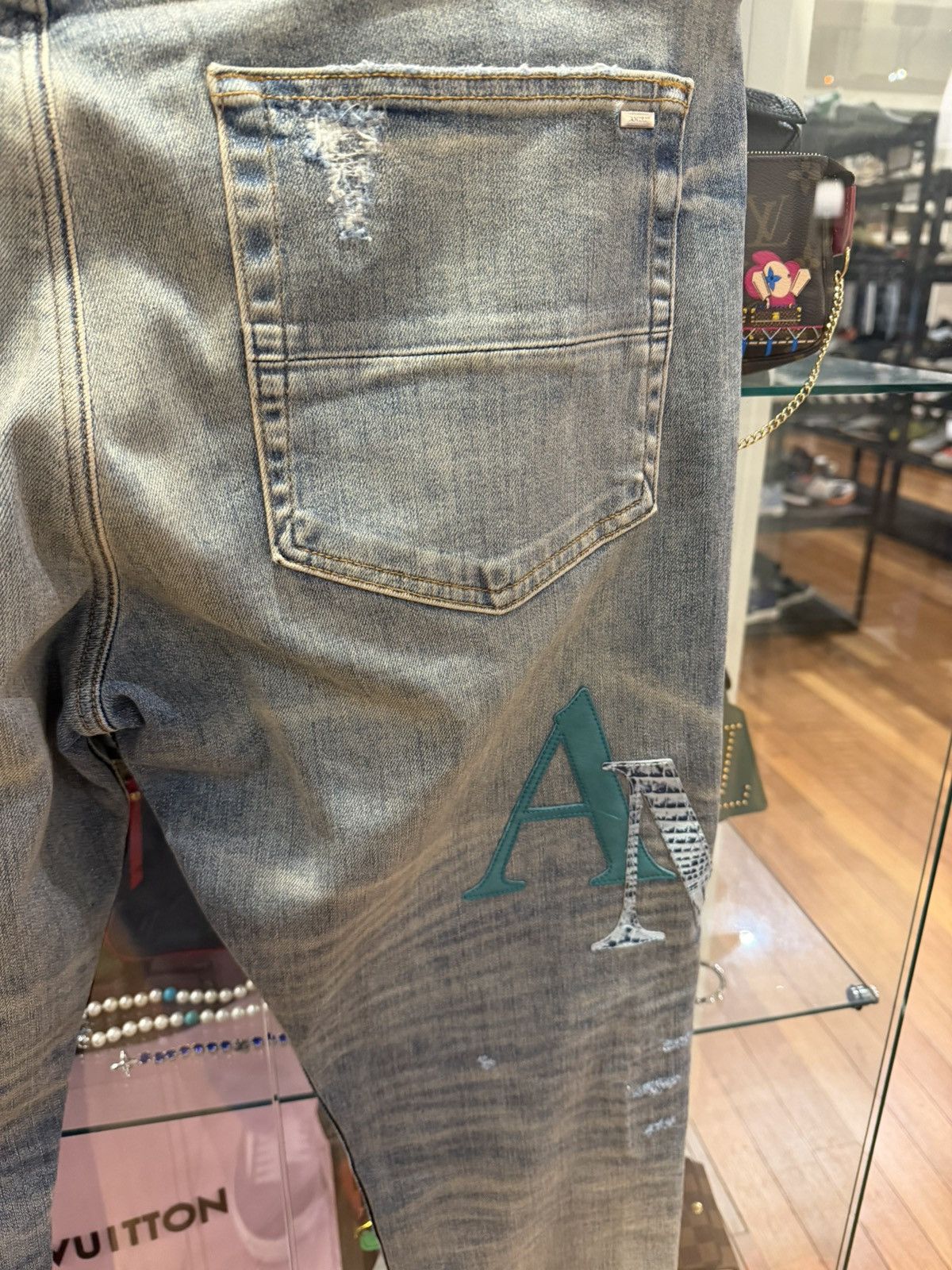 Amiri Amiri Appliqué Denim Jeans - Animal Print Size US 38 / EU 54 - 3 Thumbnail