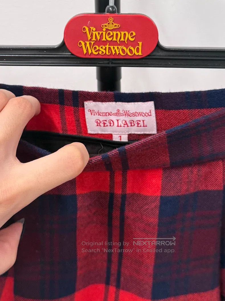 Vivienne Westwood Vivienne Westwood size 1 Red and Black Tartan Skirt, Bottom Size 25" / US 0 / IT 36 - 5 Thumbnail