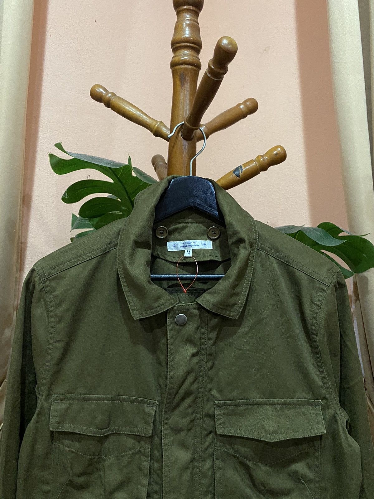 Japanese Brand Corisco Olive Green Military-Style Utility Jacket Workwear Size US S / EU 44-46 / 1 - 6 Thumbnail
