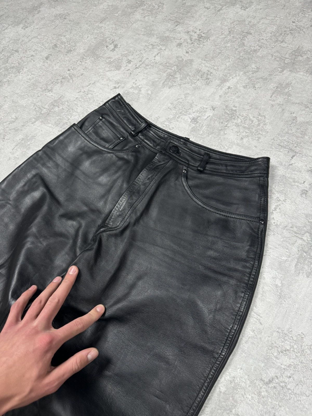 Genuine Leather Vintage IXS Genuine Leather Motorcycle Biker Pants Size 44/L Size US 35 - 6 Thumbnail