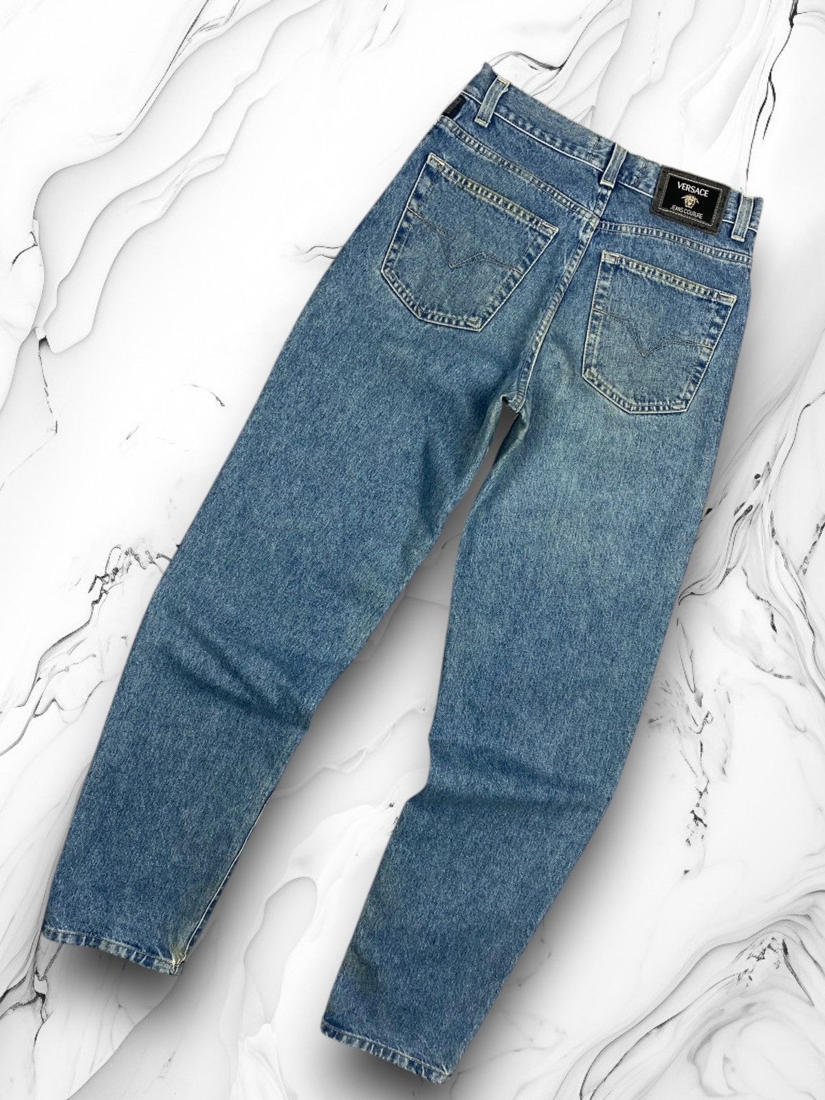 Versace Jeans Couture Vintage 90s Versace Jeans Couture Washed Luxury Denim Jeans Size US 30 / EU 46 - 1 Thumbnail