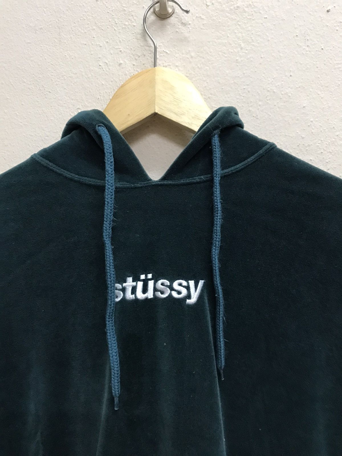 Japanese Brand × Stussy Stussy Center Logo Velvet Sweater Pullover Hoodie Size S / US 4 / IT 40 - 15 Thumbnail