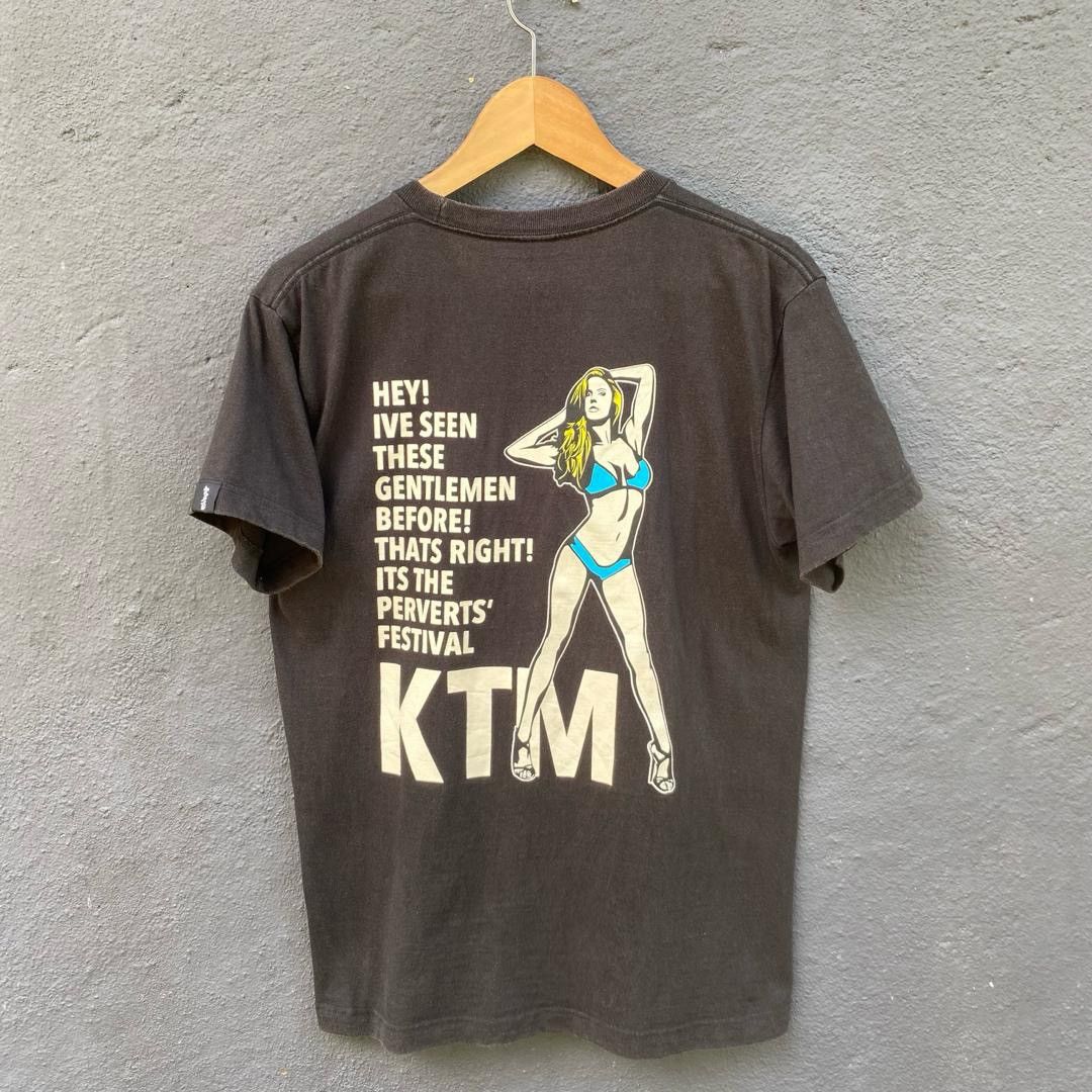 Vintage Thrashed Faded Ktm Naked Girl Japanese Brand Tee Size US M / EU 48-50 / 2 - 1 Thumbnail