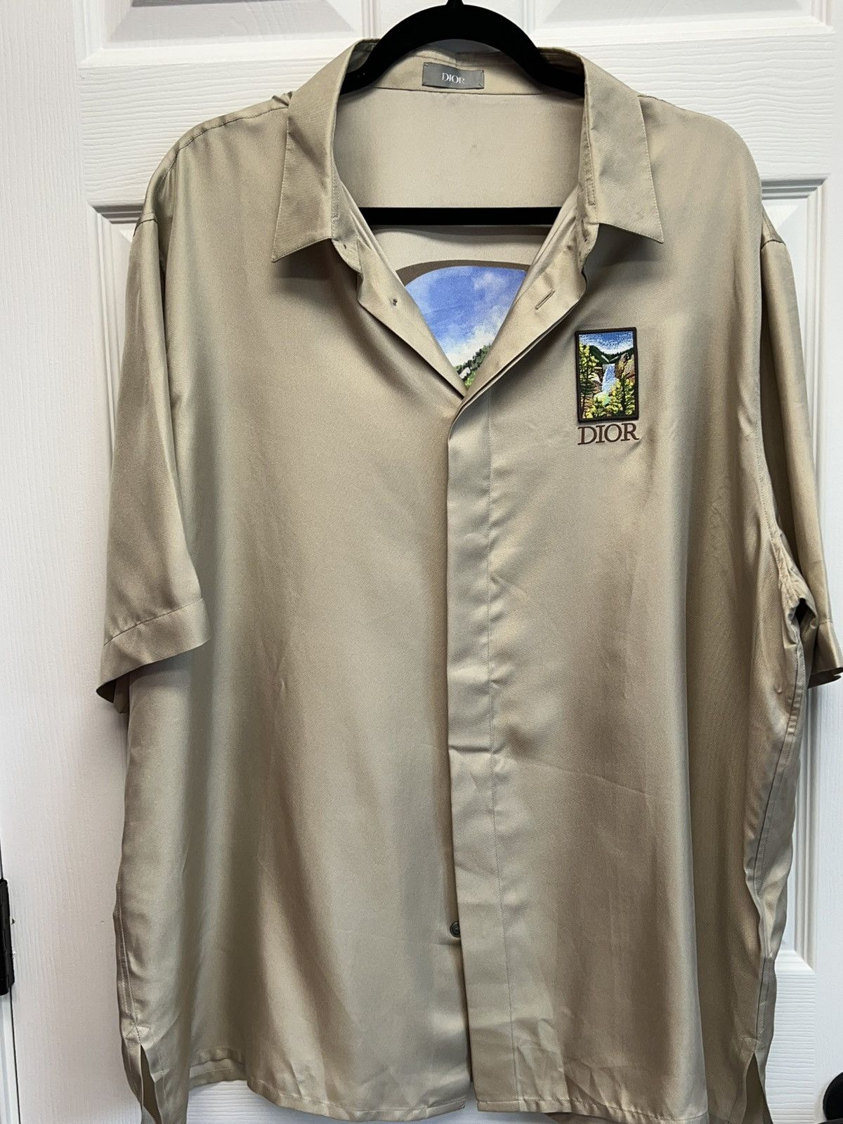 Dior × Stussy Dior x Shawn Stussy Yellowstone Silk Camp Shirt Size US S / EU 44-46 / 1 - 3 Thumbnail