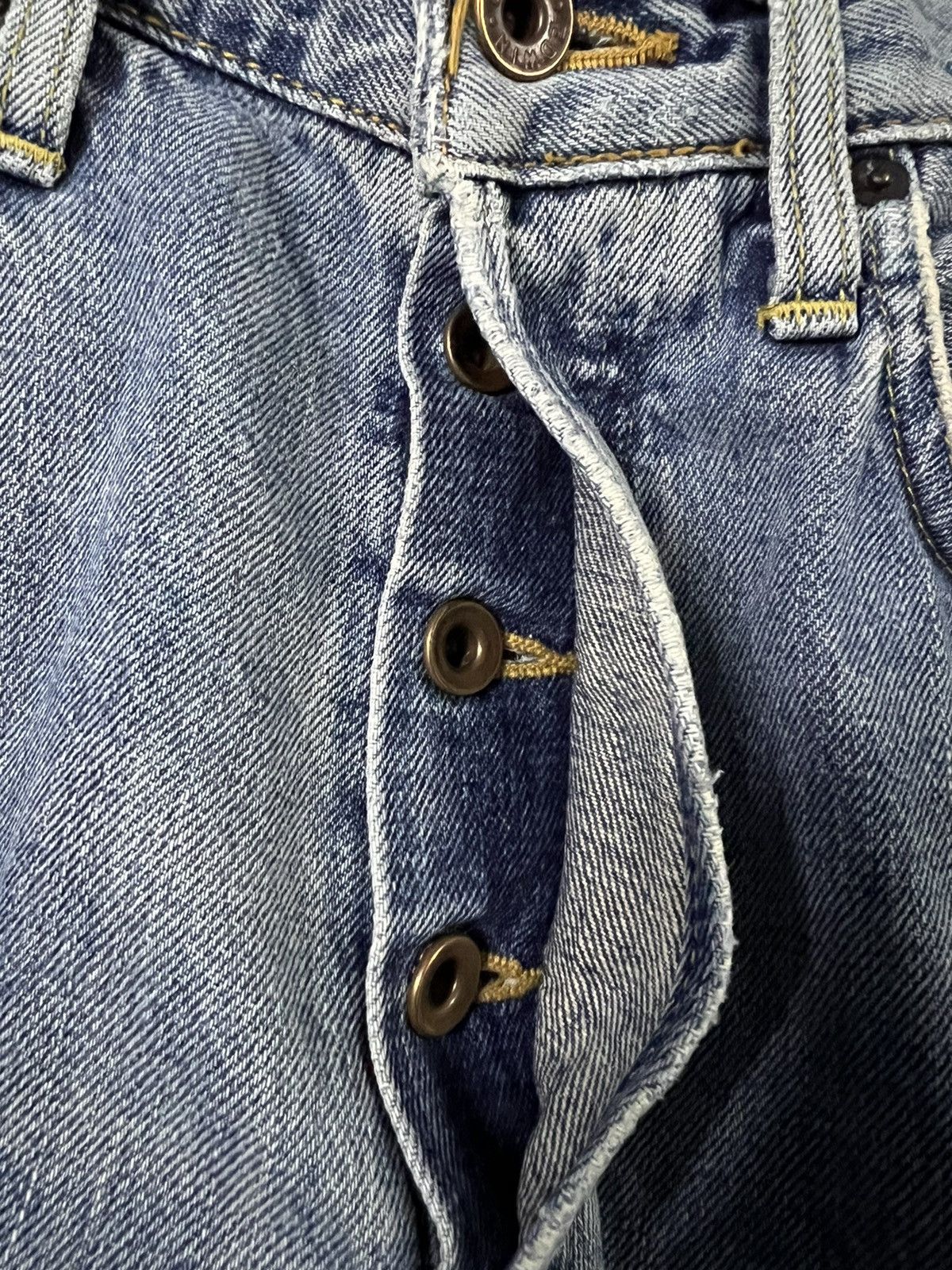 Edwin × Japanese Brand × Vintage EDWIN 505 FADED SELVEDGE DISTRESSED JEANS Size US 30 / EU 46 - 6 Thumbnail
