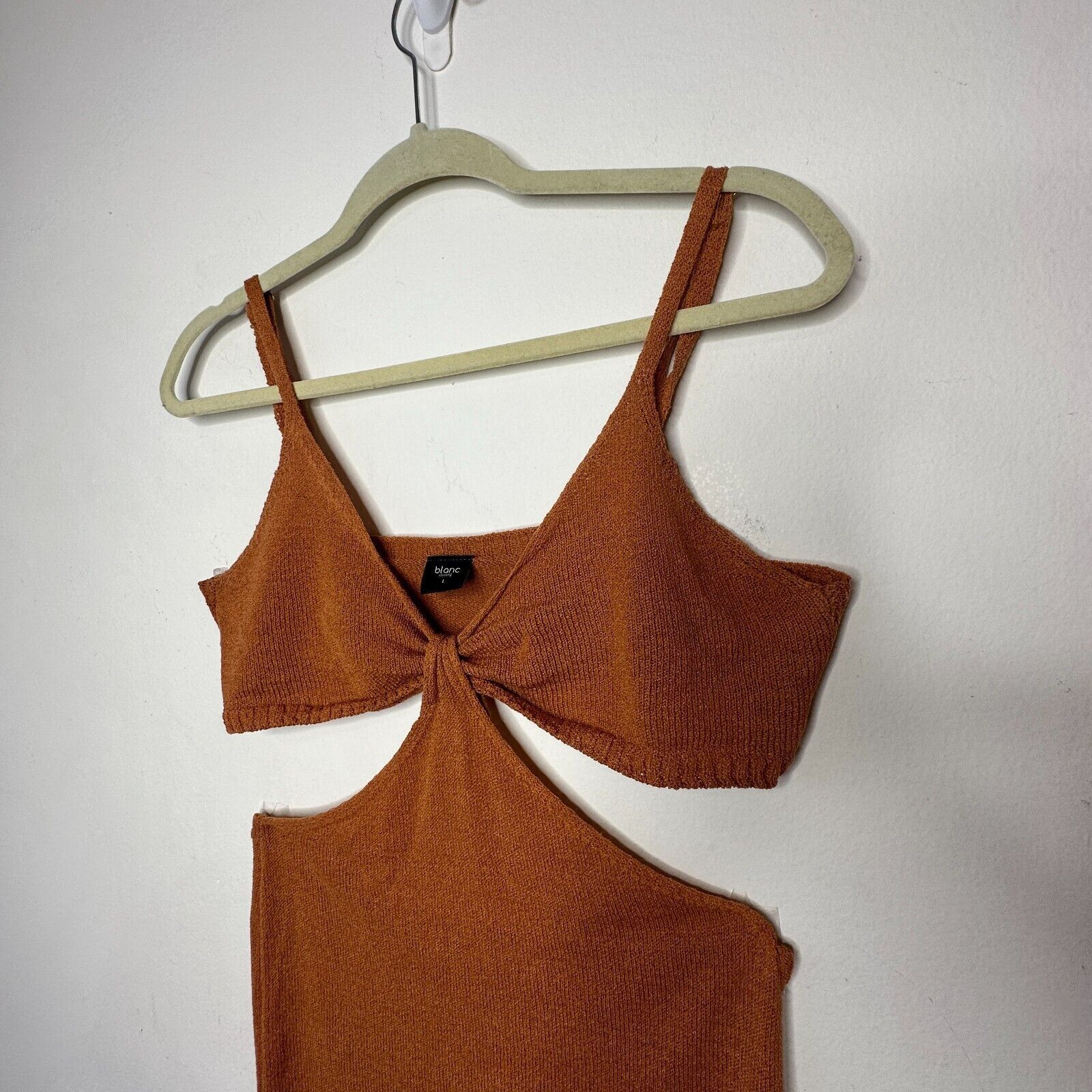 Other Blanc Clothing Camel Cut-Out Front Spaghetti Maxi Dress L Size L / US 10 / IT 46 - 4 Thumbnail