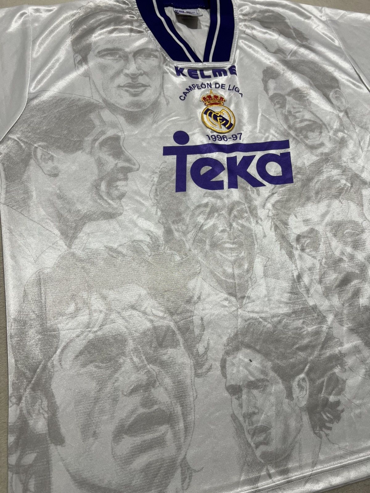 Vintage Real Madrid 1996/97 Kelme Campeon De Liga Jersey Size US L / EU 52-54 / 3 - 5 Thumbnail