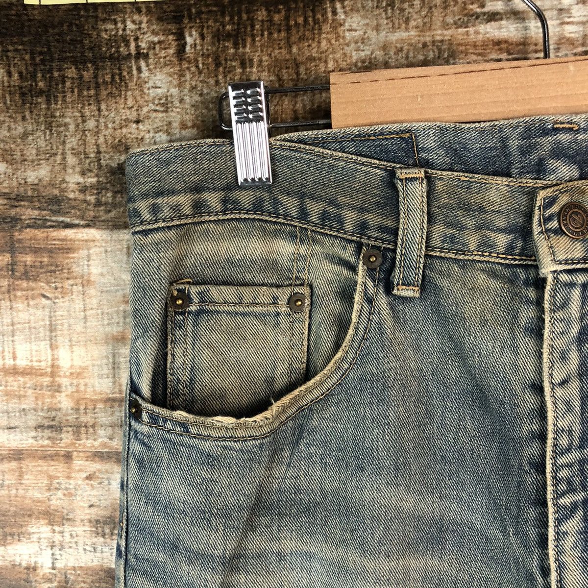 GL Hearth Blue patchwork Distressed Denim Pants #A2177