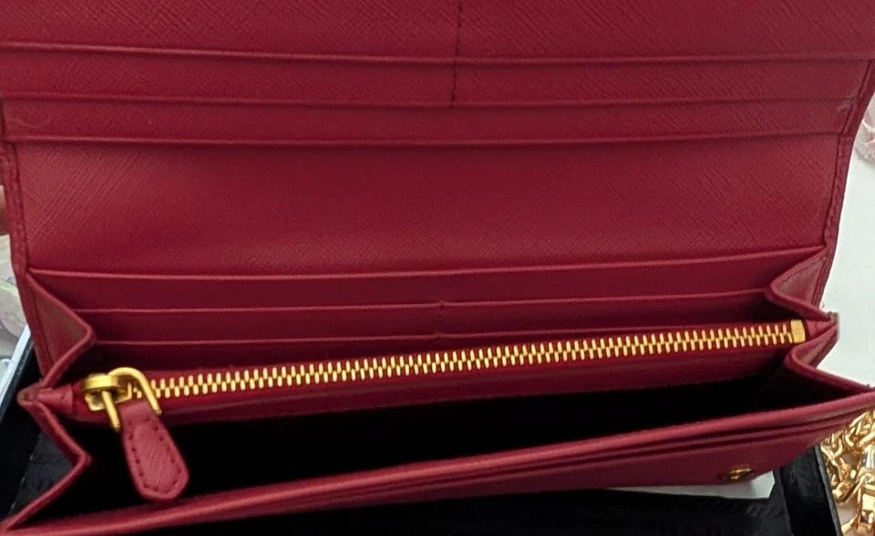 Prada PRADA Ribbon Purse Peonia pink Safiano Women Wallet Box Size ONE SIZE - 4 Thumbnail