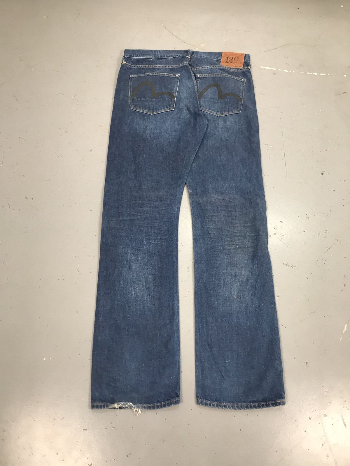 Japanese Brand × Vintage Vintage Evisu salvage loose fit denim Size US 36 / EU 52 - 1 Thumbnail
