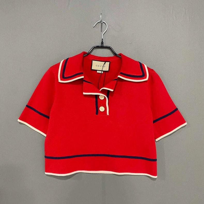 Gucci Gucci Red striped trim short sleeves Size XXS / US 00 / IT 34 - 1 Thumbnail