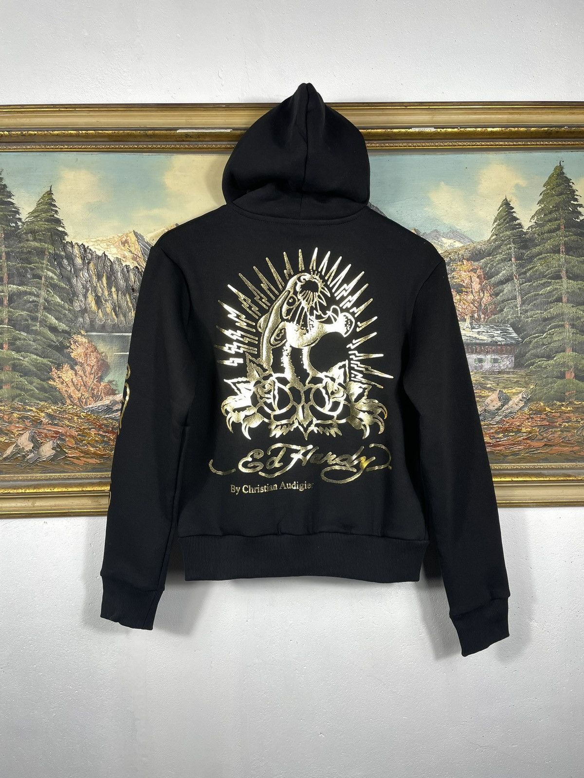 Christian Audigier × Ed Hardy × Vintage Ed Hardy Retro 00s Hoodie Sweatshirt Affliction Grunge Size US XS / EU 42 / 0 - 1 Thumbnail