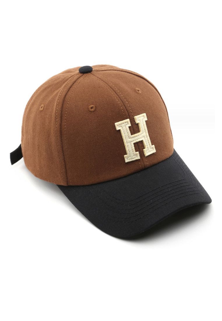 Other Letter H Brown and Black Adjustable Baseball Cap Size ONE SIZE - 3 Thumbnail