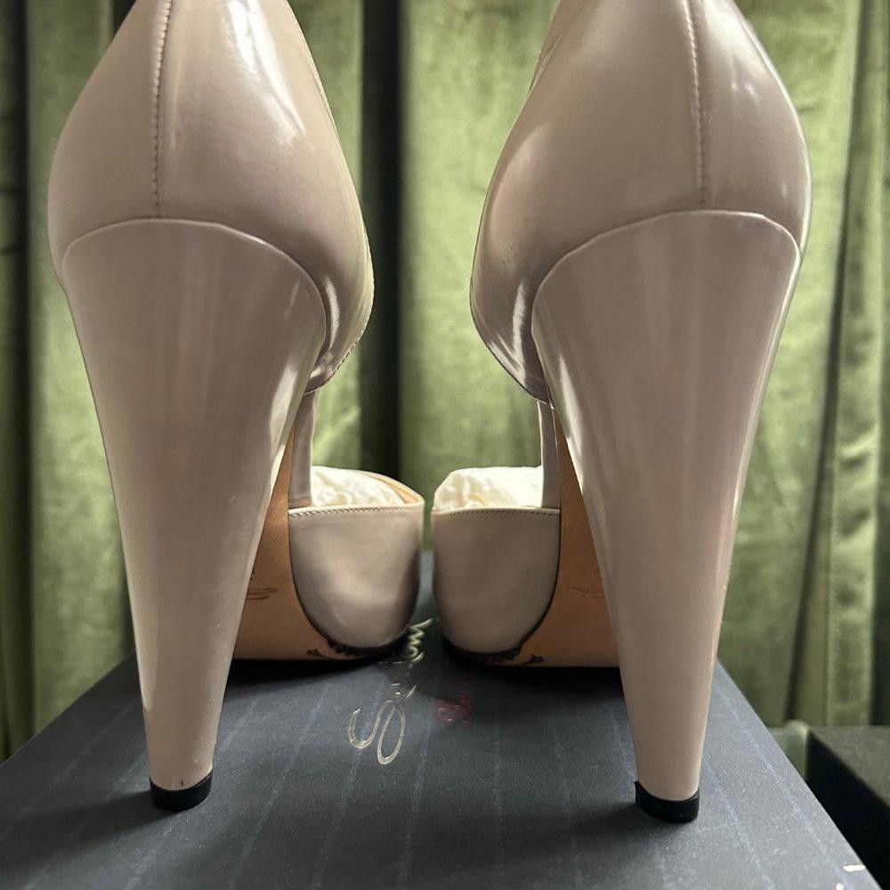 Santoni Santoni Rose Collection D'Orsay Squared Toe Heel Size US 10 / IT 40 - 7 Thumbnail
