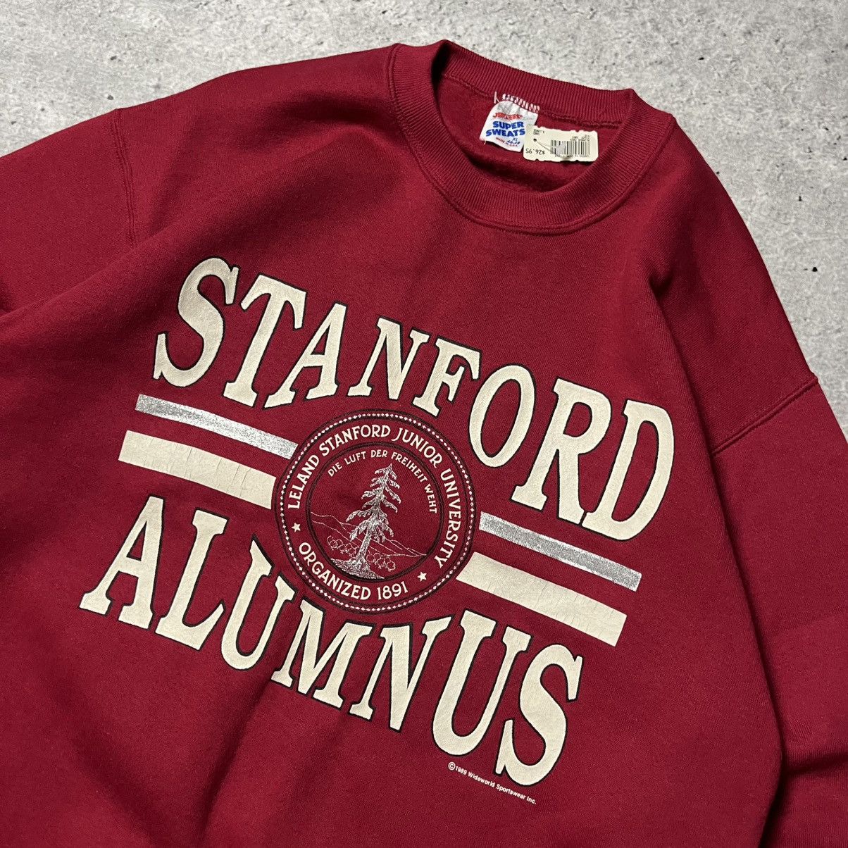 Jerzees RARE BRAND NEW Stanford Jerzees swetshirt 89’ boxy vintage Size US XL / EU 56 / 4 - 7 Thumbnail