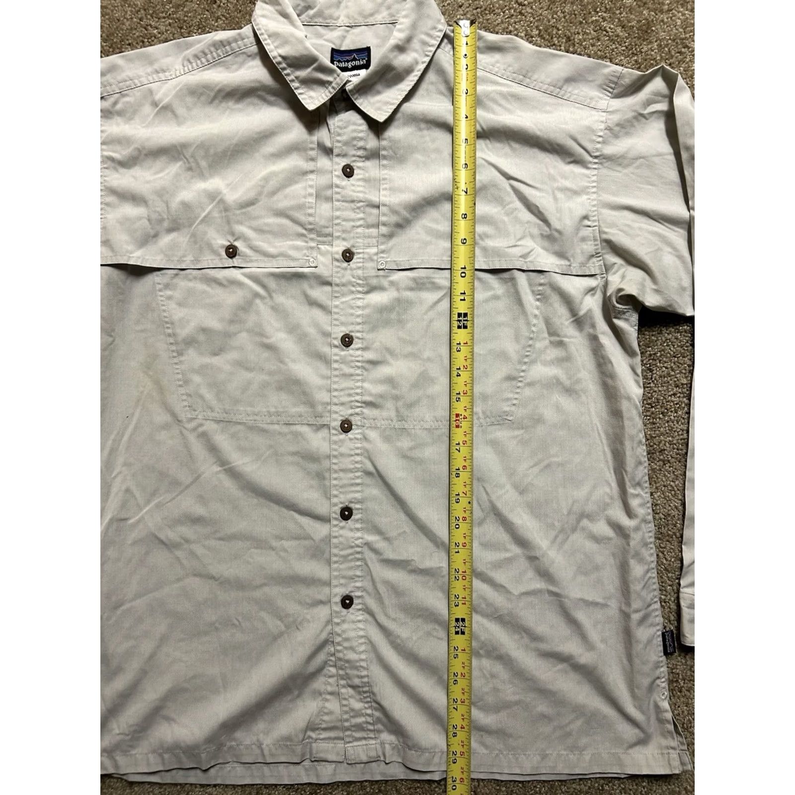 Patagonia VINTAGE Patagonia Shirt Men L Khaki Long-Sleeve Island Hopper Button-Up Size US L / EU 52-54 / 3 - 7 Thumbnail