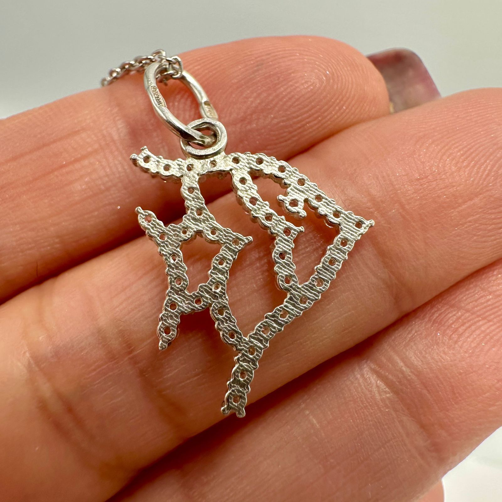 Sterling Silver Vintage 925 Sterling Silver Fish Pendant Necklace Size ONE SIZE - 5 Thumbnail