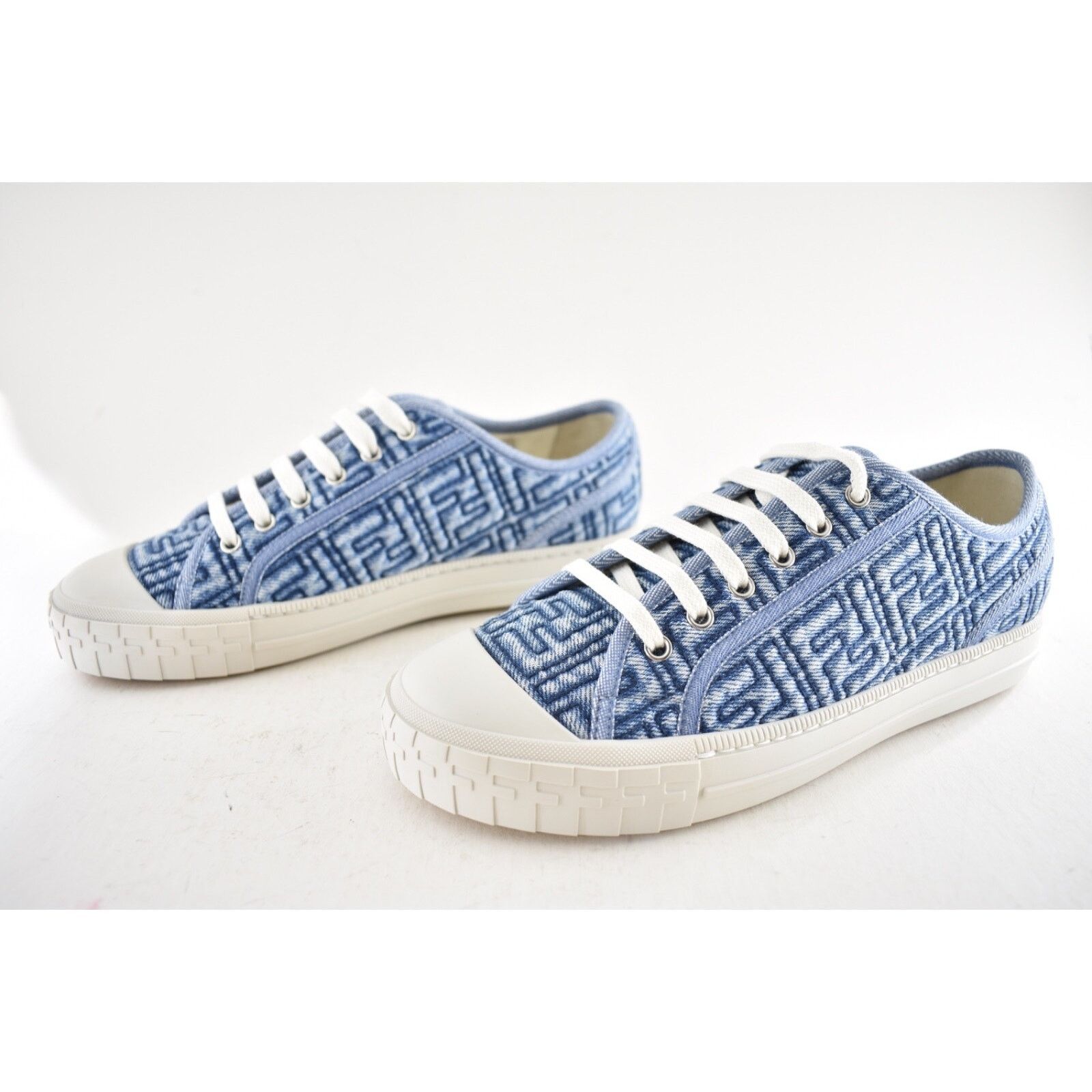 Fendi Fendi Domino Denim White Platform Low Top Sneaker 37.5 Size US 7.5 / IT 37.5 - 11 Thumbnail