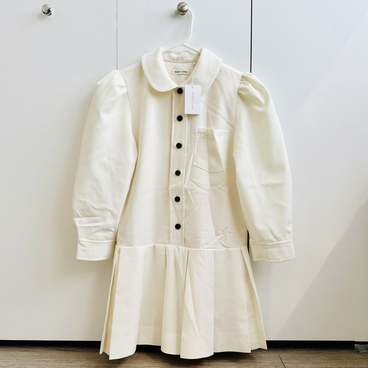 Sandy Liang Sandy Liang Off-White Somm Minidress NWT Size XS / US 0-2 / IT 36-38 - 9 Thumbnail