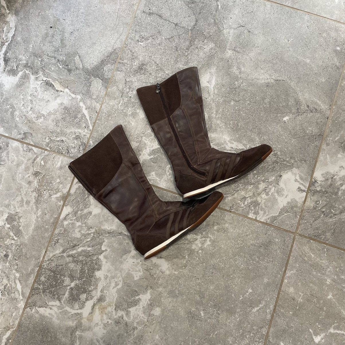 Adidas × Vintage Vintage Adidas Midiru High Boxing Racing Boots Leather suede Size US 7 / IT 37 - 1 Thumbnail